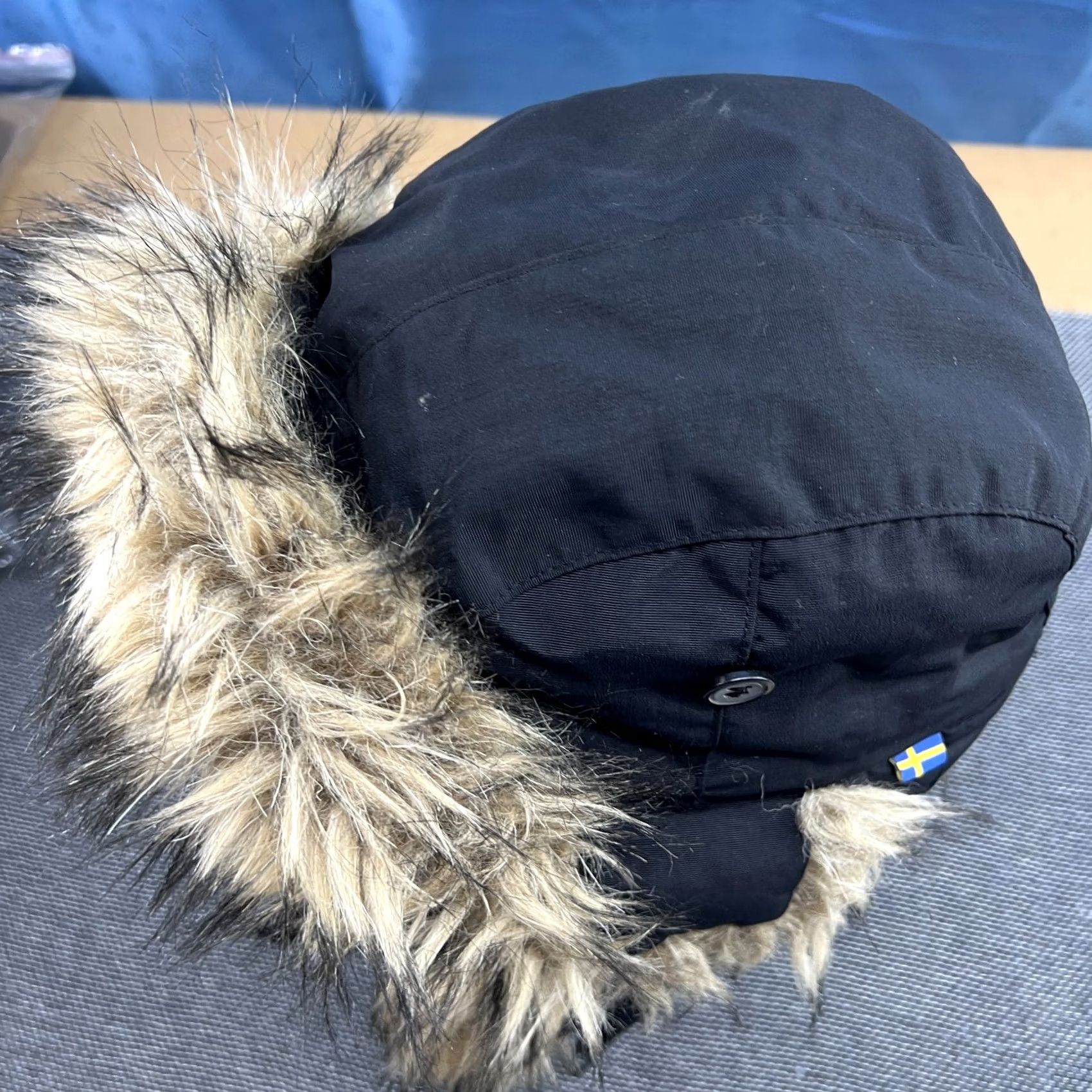 Vintage Fjallraven Trapper Hat Adult M Black Nordic Heater Faux Fur Bomber Ushanka Aviator Size ONE SIZE - 5 Thumbnail