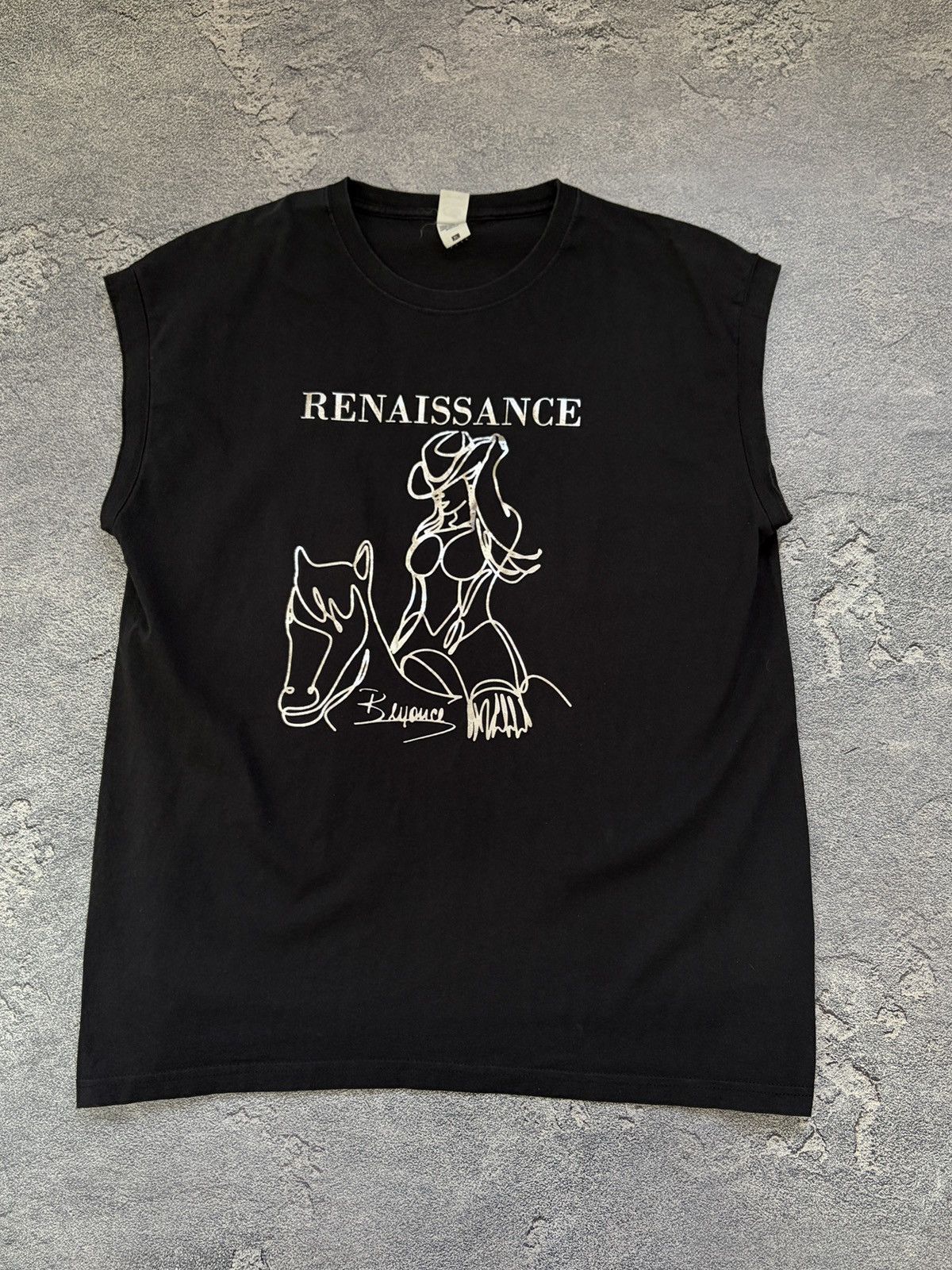 Fruit Of The Loom Beyoncé Renaissance 2023 Tour Line Art Tank Top Black XL Size US XL / EU 56 / 4 - 1 Thumbnail