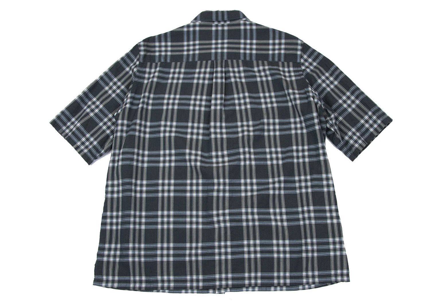 Armani Collezioni Cotton Check Short Sleeve Shirt in Gray, Size L Size US XXS / EU 40 - 9 Thumbnail