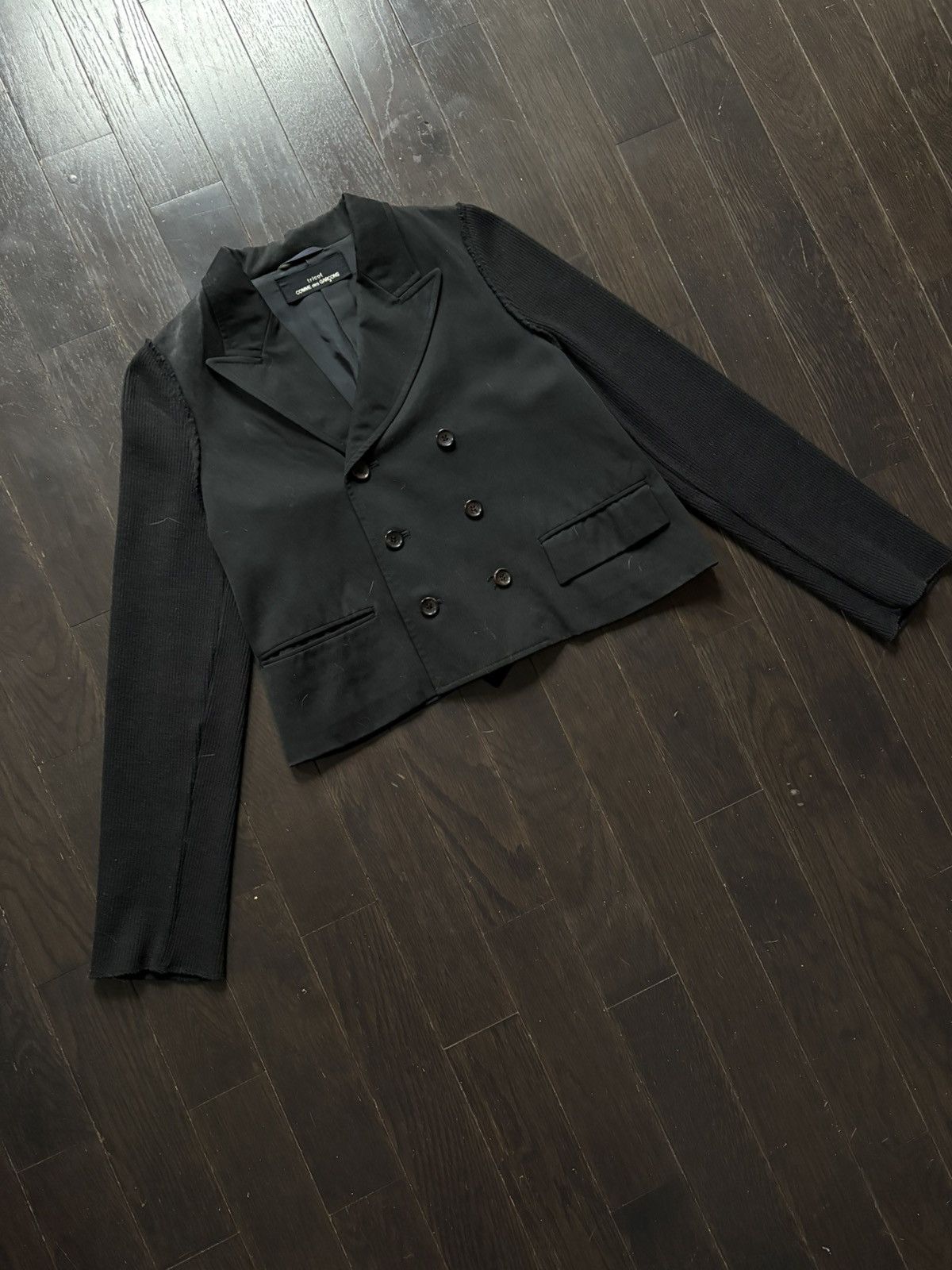 Comme des Garcons 1992 Comme Des Garcons Cropped Hybrid Blazer Size 34S - 1 Thumbnail