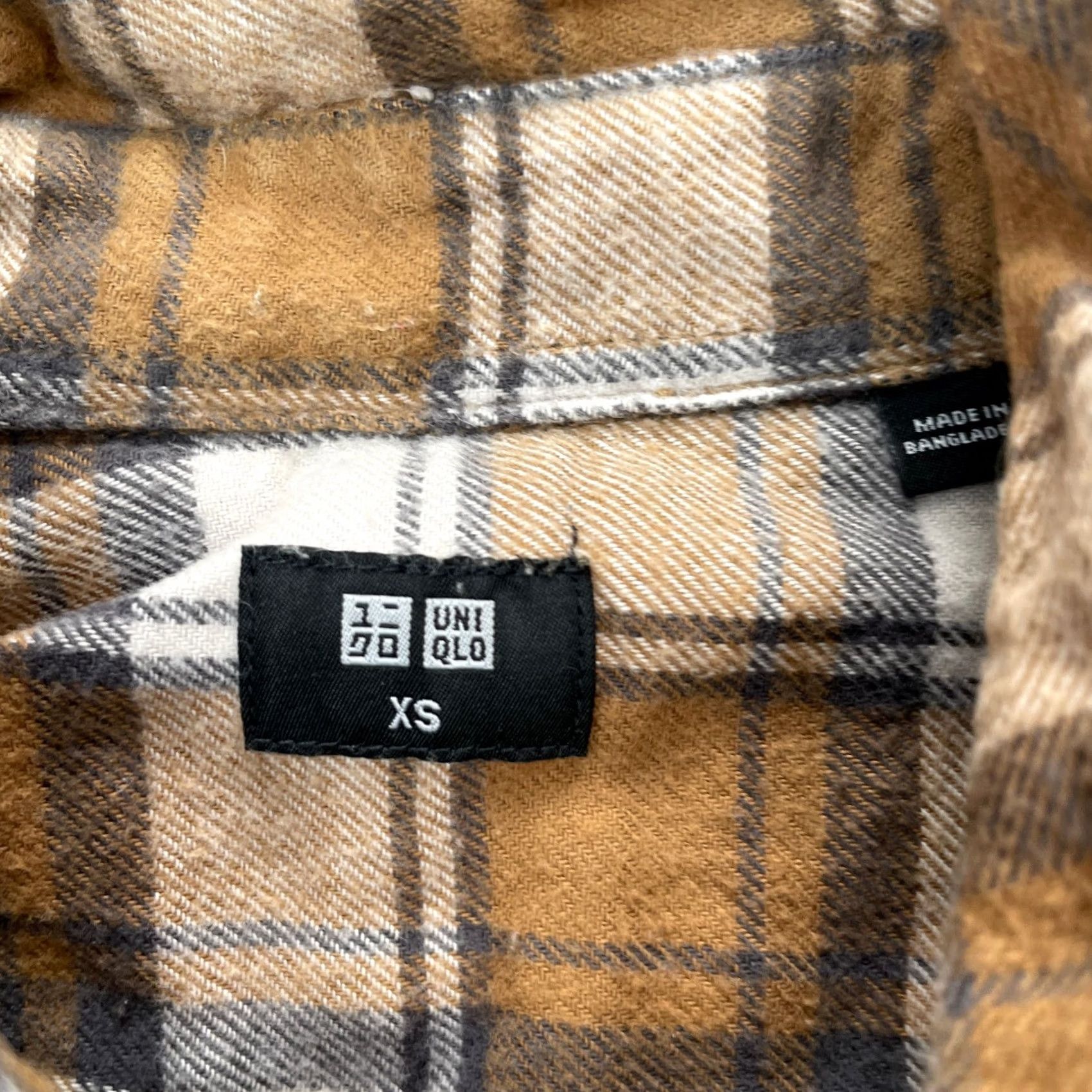 Uniqlo Uniqlo Shirt Mens Brown Plaid Flannel Button Front Long Sleeve Cotton Brushed XS Size US XS / EU 42 / 0 - 4 Thumbnail