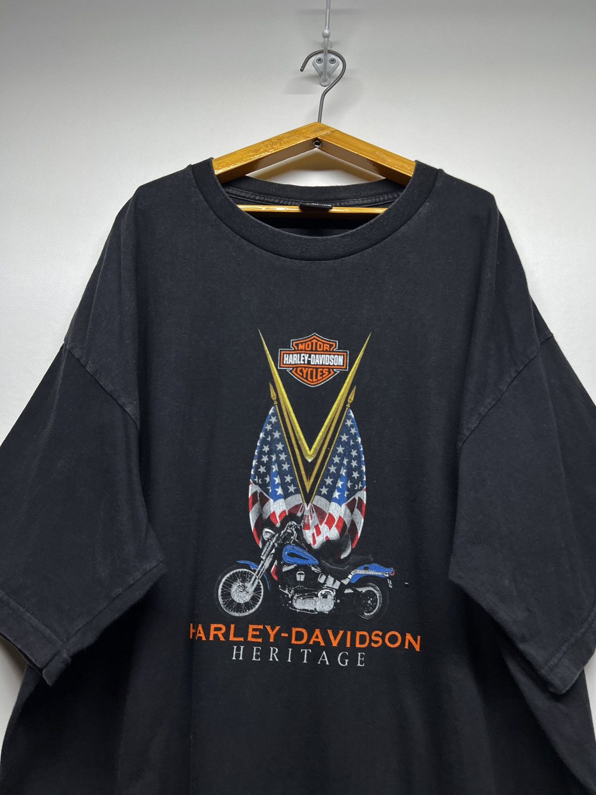 Harley Davidson × Vintage Vintage Y2k Crazy Harley Davidson Motorcycle T-Shirt 00’s Size US XXL / EU 58 / 5 - 4 Thumbnail