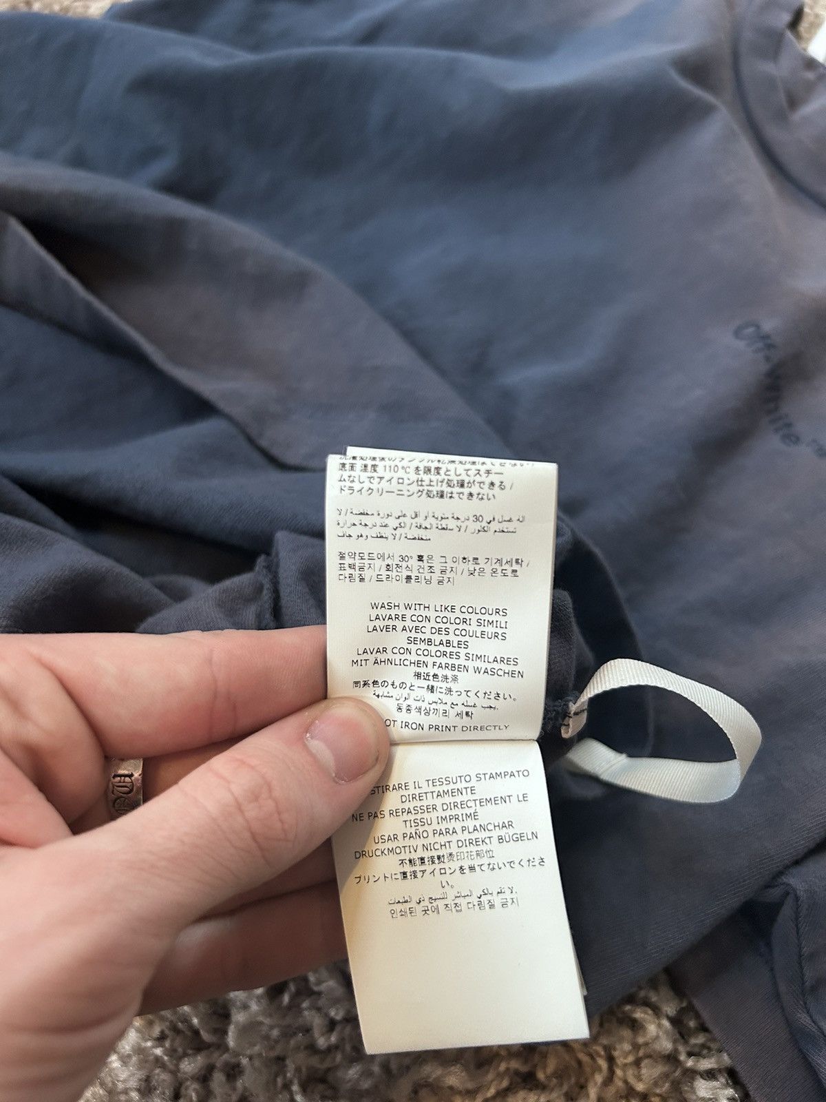 Off-White Off White Navy Brown Fade Tee Size S Size US S / EU 44-46 / 1 - 10 Thumbnail