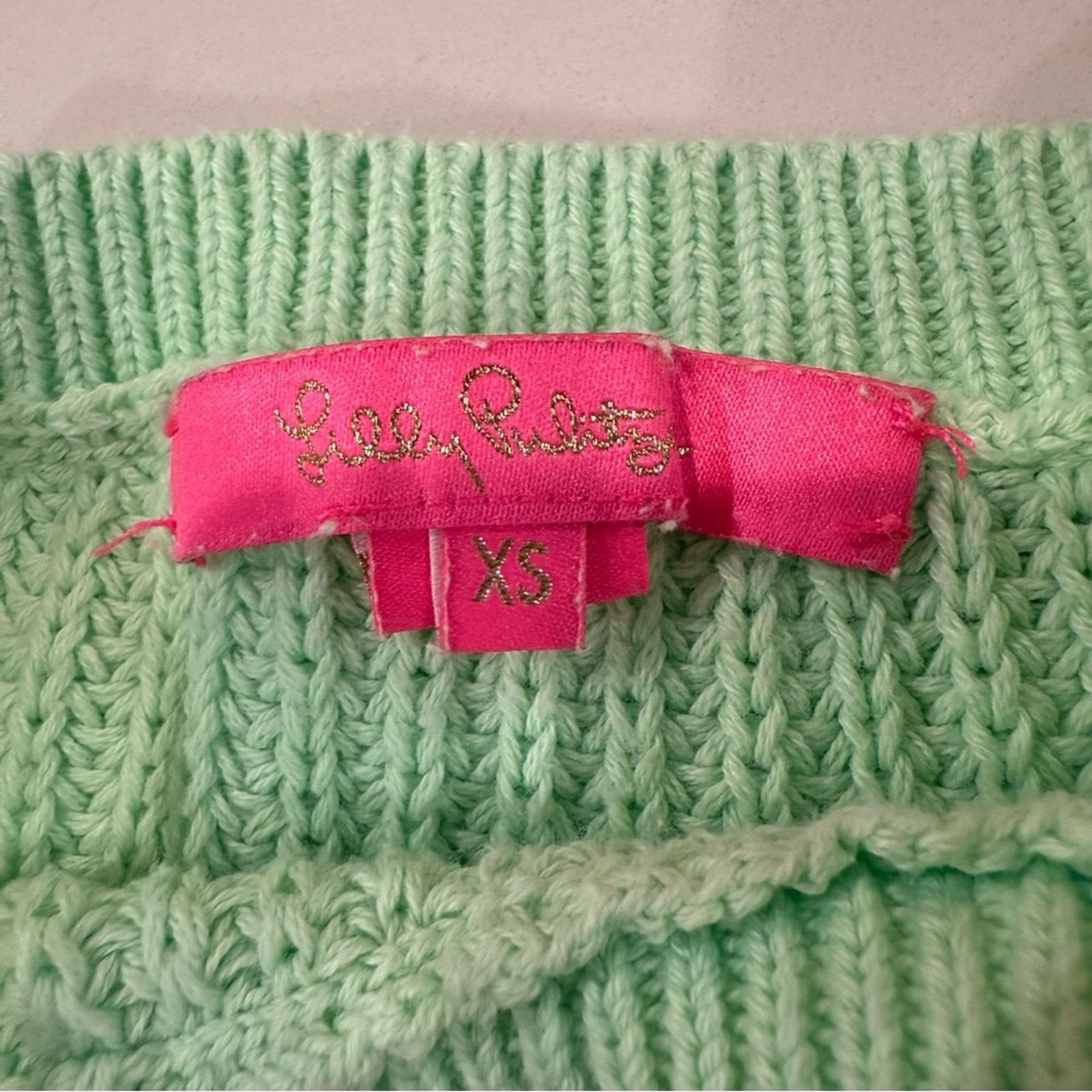 Lilly Pulitzer Lilly Pulitzer Bristow Knit Sweater Womens XS PistachioGreen Size XS / US 0-2 / IT 36-38 - 7 Thumbnail