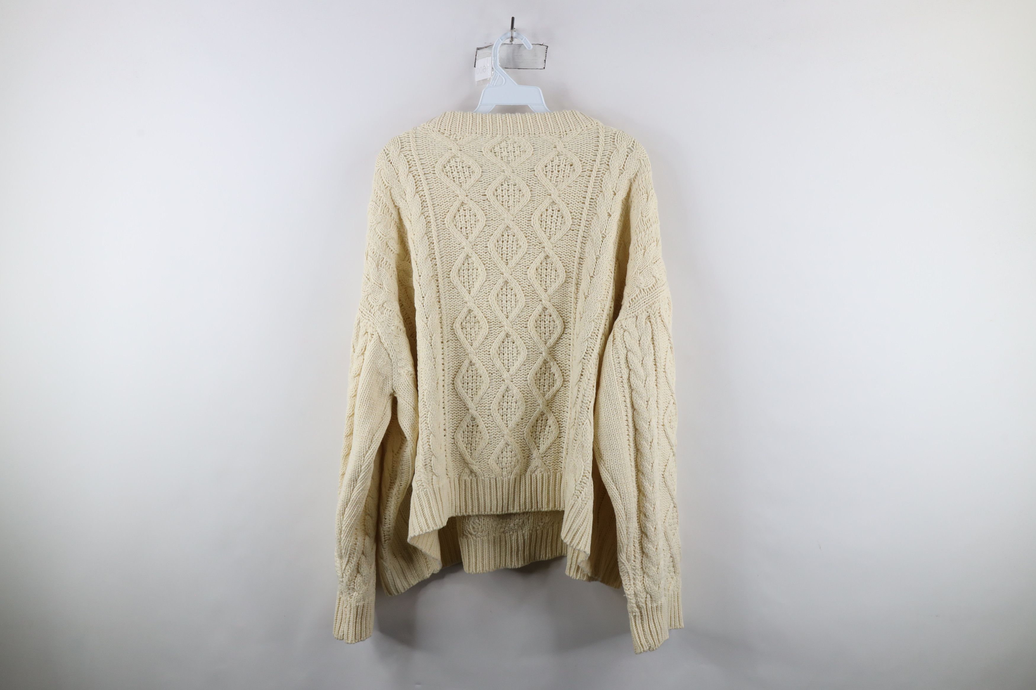 Vintage Vintage 90s Streetwear Chunky Cable Knit Fisherman Sweater Size 3XL / US 20-22 - 9 Thumbnail