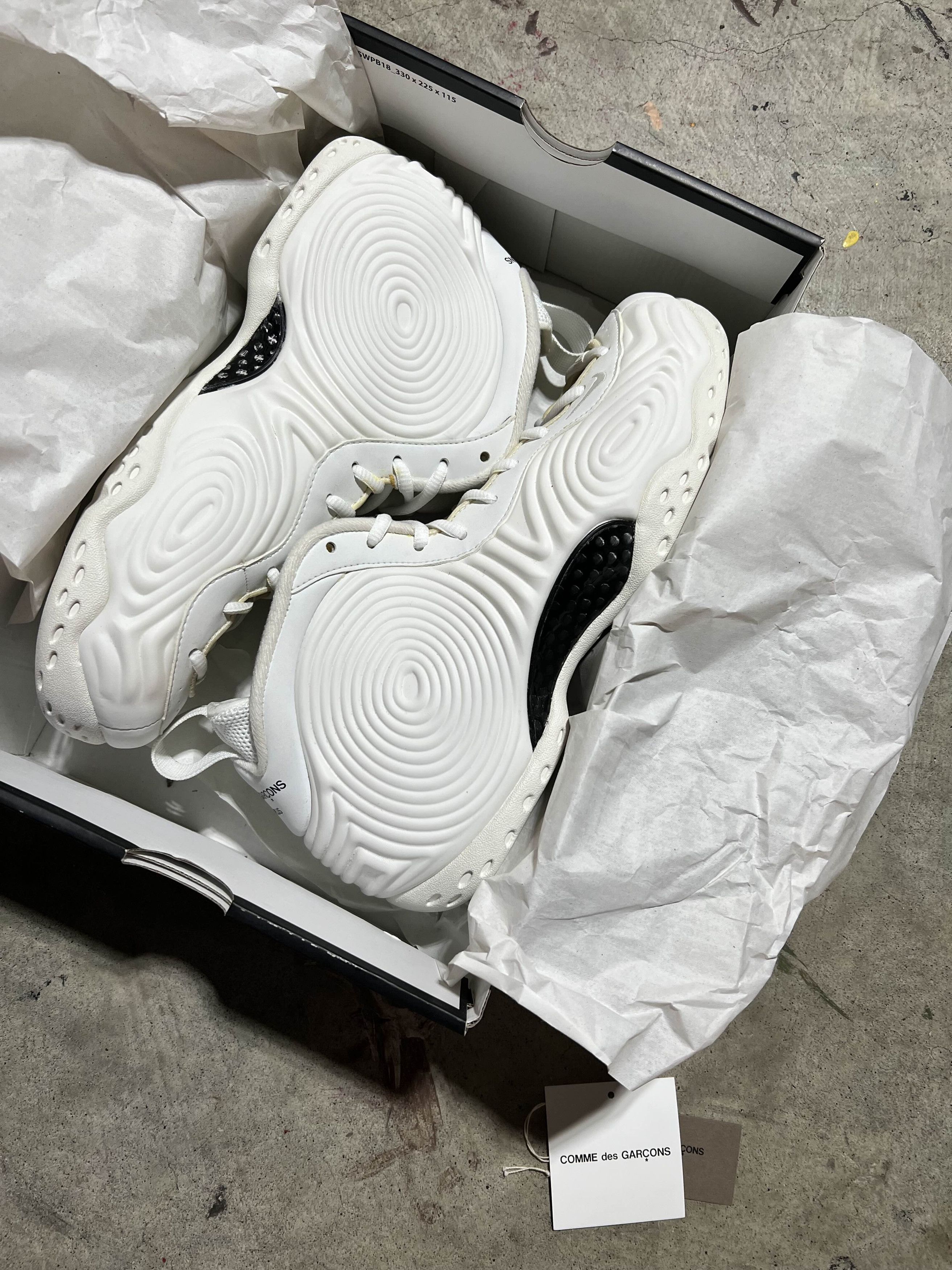 Comme des Garcons × Comme des Garcons Homme × Nike Nike Comme Des Garcons CDG White Foamposite Size US 9.5 / EU 42-43 - 1 Thumbnail