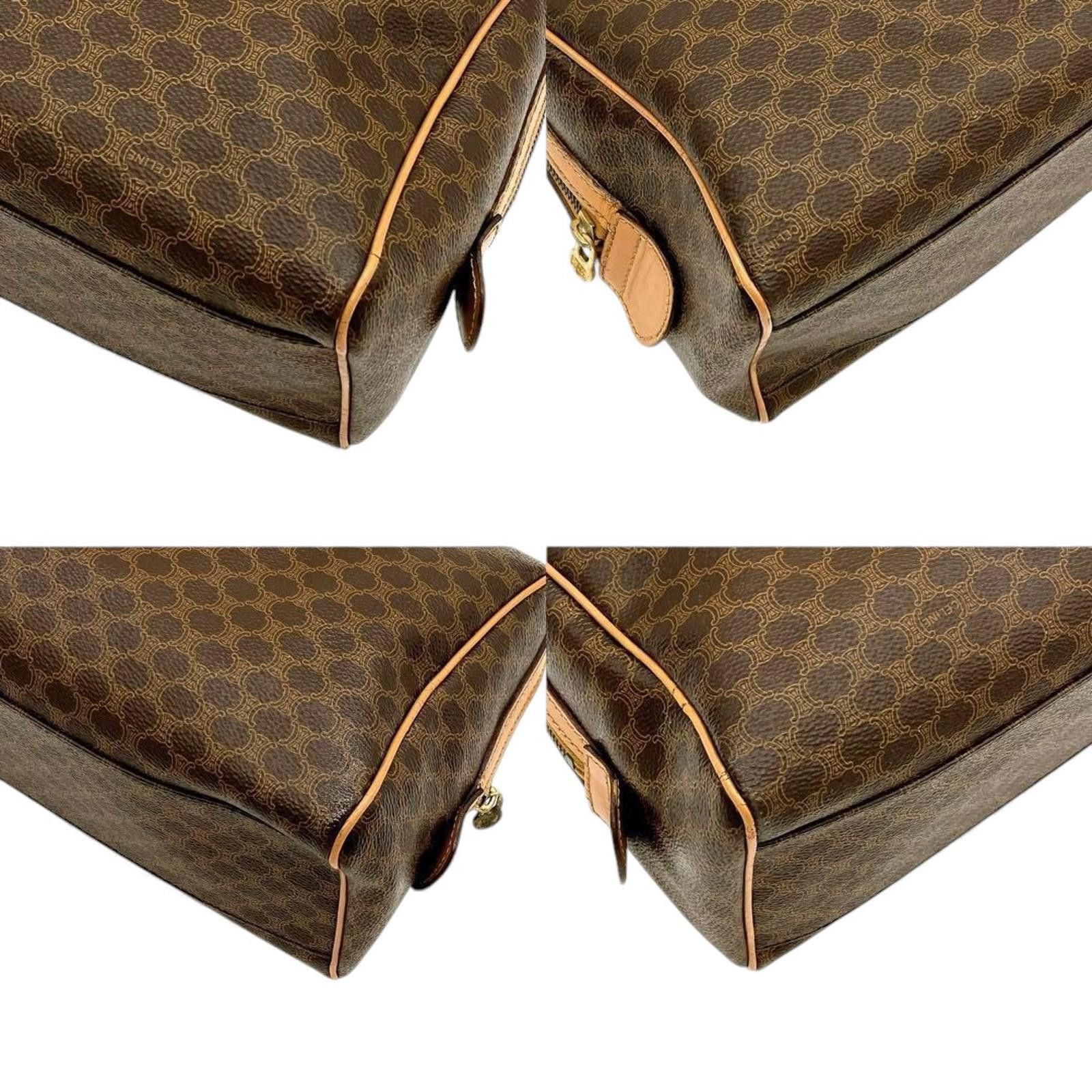 Celine Celine - Vintage Brown Monogram Handbag Leather Size ONE SIZE - 6 Thumbnail