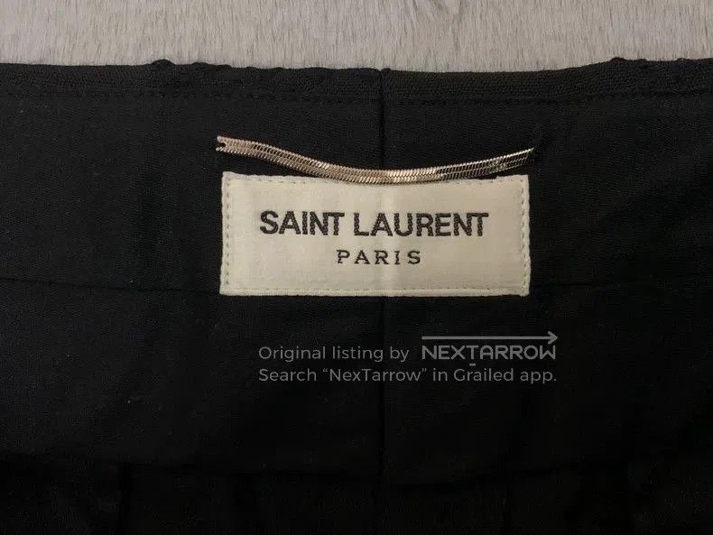 Saint Laurent Paris Saint Laurent Black Diamond Stripe Flare Trousers. Size US 36 / EU 52 - 3 Thumbnail