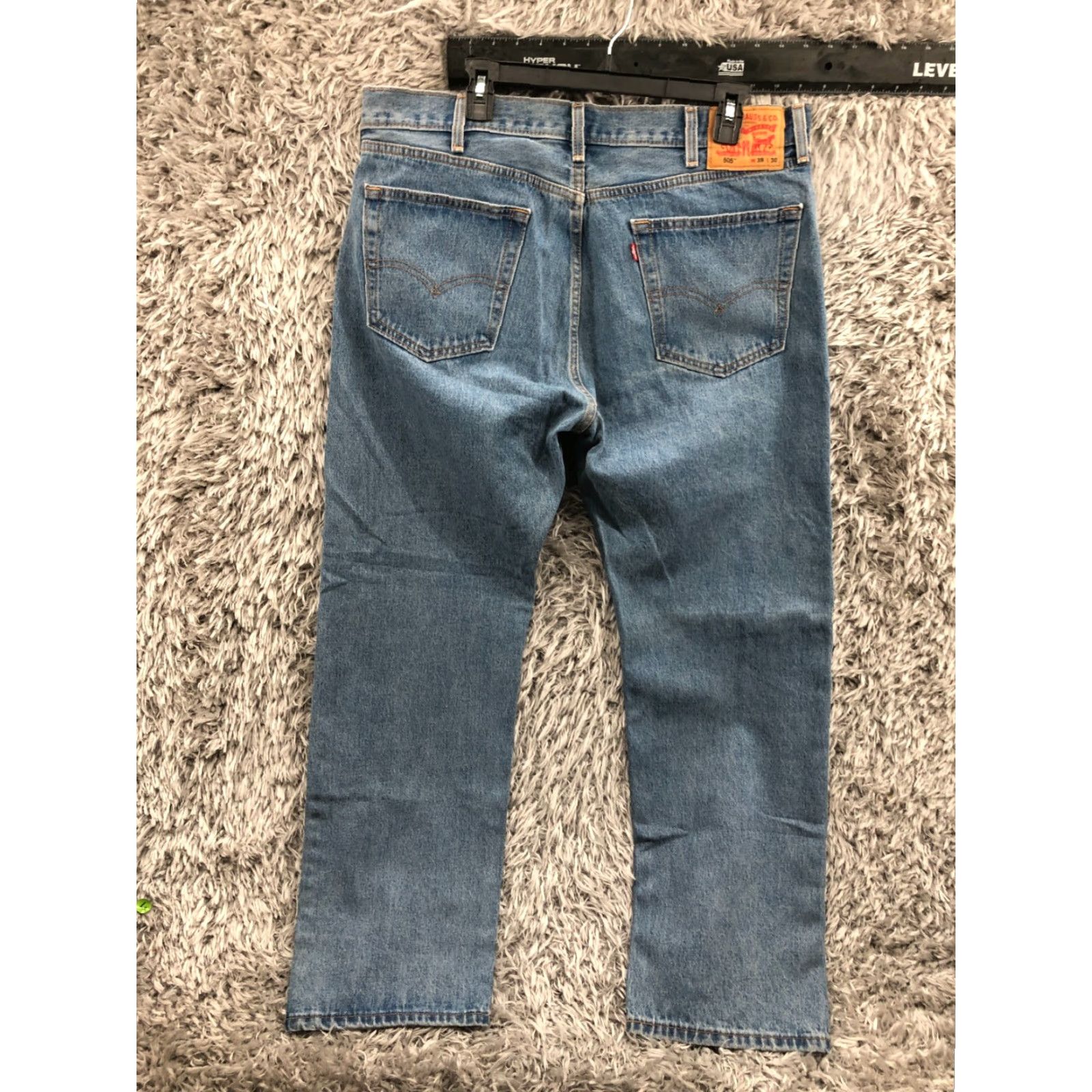Levi's Levi's 505 Jeans Size 38 Mens Straight 5-Pocket Denim Blue Regular Mid Rise 30in Inseam Size US 38 / EU 54 - 3 Thumbnail
