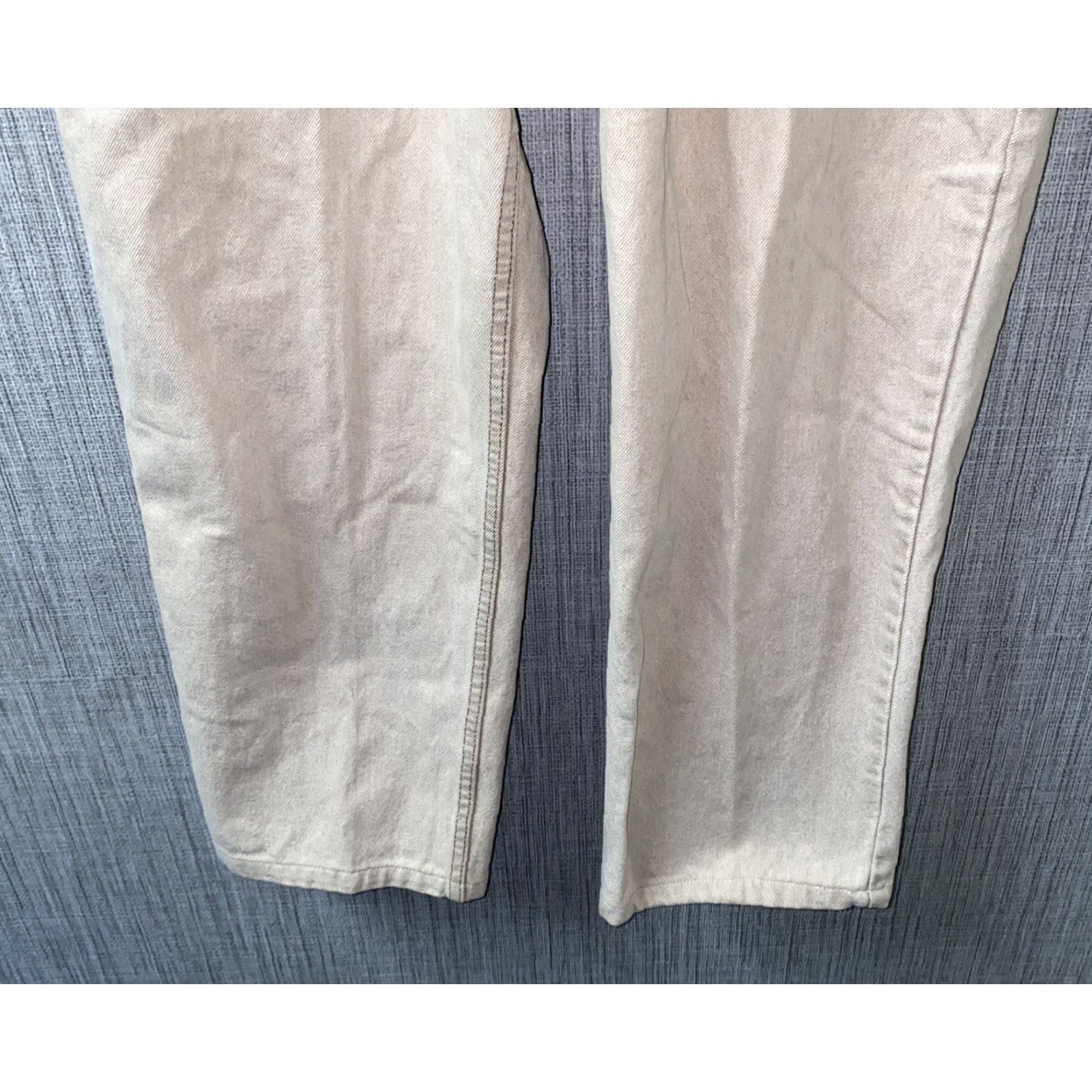 Levi's Vtg Levi’s 540 Jeans 42x27 Beige Relaxed USA Made Men’s Regular Denim Jeans Mens Vintage? No (adjust) Size US 42 / EU 58 - 3 Thumbnail