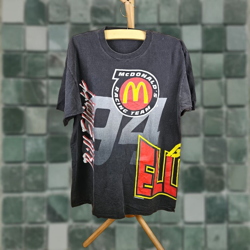 Vintage VINTAGE BILL ELLIOTT MCDONALD'S RACING TEAM BLACK T-SHIRT XL MEN Shirt T-Shirt XL Black Vintage 90s Grunge NASCAR USA Cookies Size US XL / EU 56 / 4 - 1 Thumbnail