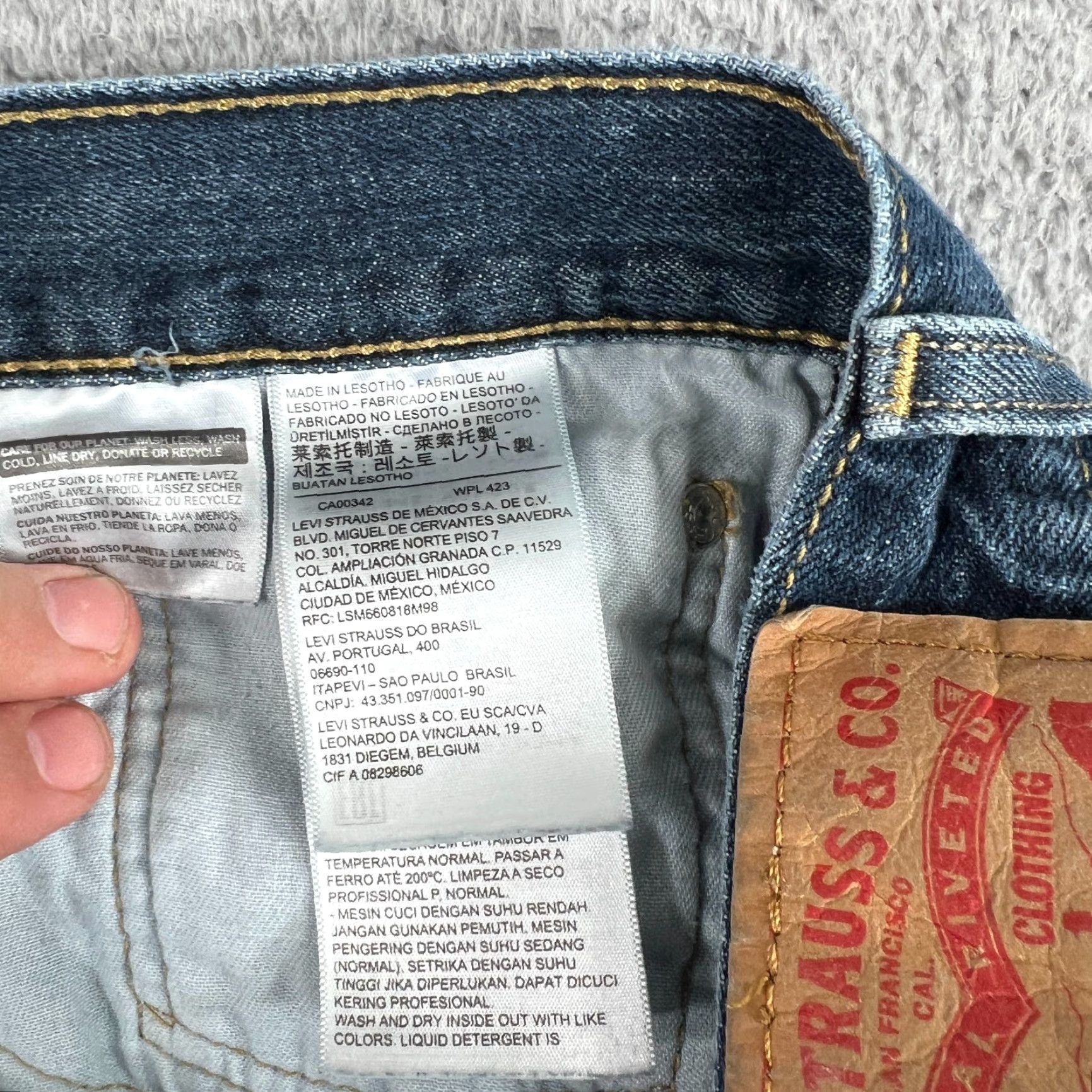 Levi's Levi’s Men’s 559 Relaxed Straight Jeans 36x34 Blue Denim Cotton Blend 5-Pocket Design Regular Mens Straight Jeans Size US 36 / EU 52 - 6 Thumbnail