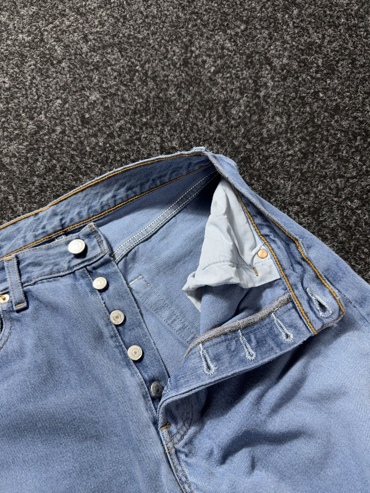 Levi's Vintage Clothing 90s Levi’s 501 USA Distressed Light Wash Straight Leg Jeans Size US 30 / EU 46 - 11 Thumbnail