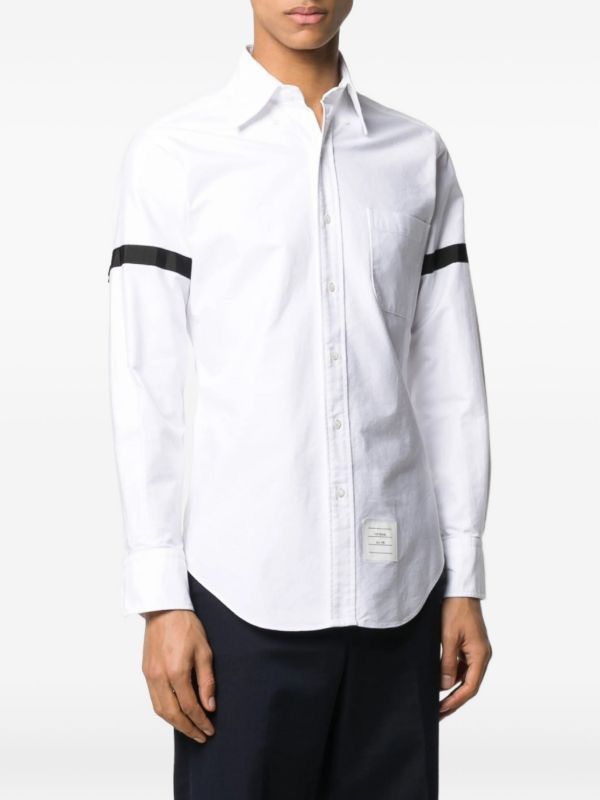 Thom Browne [NWT] Thom Browne Ribbon-Detailed Cotton Oxford Shirt Size US M / EU 48-50 / 2 - 1 Thumbnail