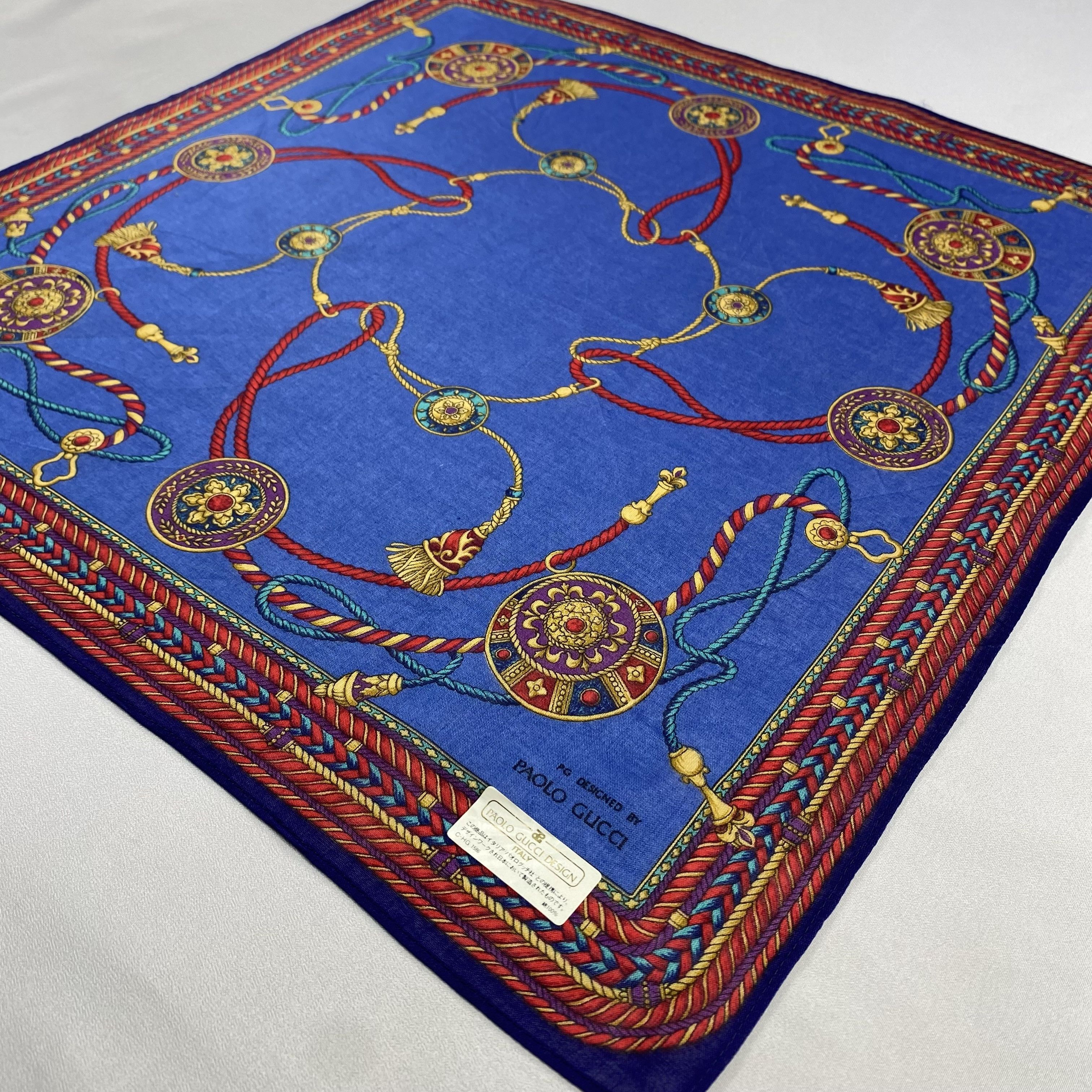 Paolo Gucci × Vintage Paolo Gucci Handkerchief / Neckerchief / Bandana-P1516 Size ONE SIZE - 2 Thumbnail