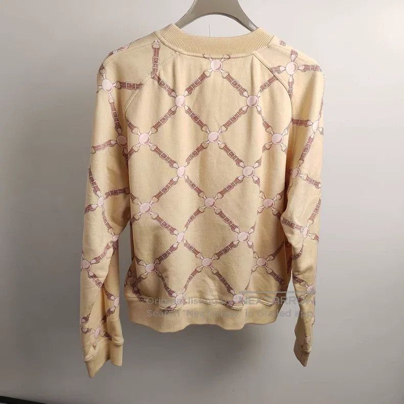 Hermes Hermes Cream Colored Geometric Printed Round Neck Sweatshi Size M / US 6-8 / IT 42-44 - 2 Thumbnail
