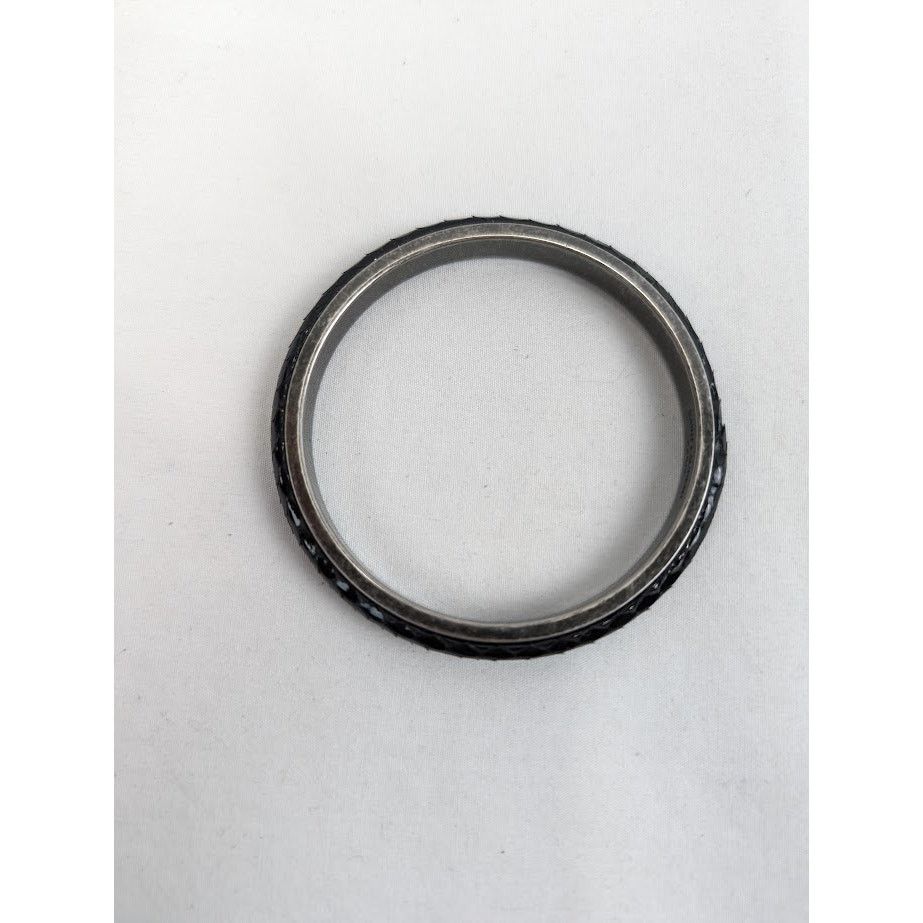 Saint Laurent Paris o1rshd1 Q:2 / Size: M / Metal Python Bangle in Black Size ONE SIZE - 3 Thumbnail
