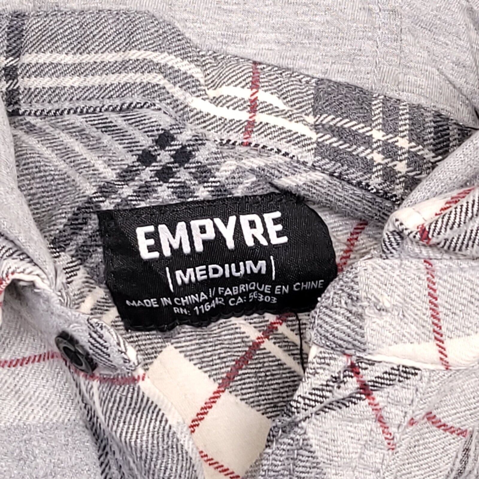 Empyre Empyre Casual Long Sleeve Hoodie Mens Size M Gray Plaid Size US M / EU 48-50 / 2 - 3 Thumbnail