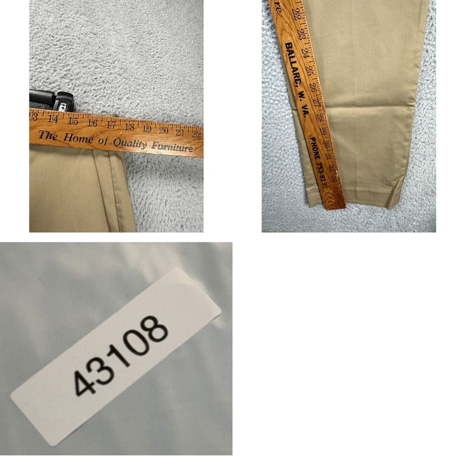 Vintage J Crew Ludlow Chino Pants Men 34X36 Slim Straight Flat Front Tan Beige 3XDry NWT Size US 34 / EU 50 - 8 Thumbnail