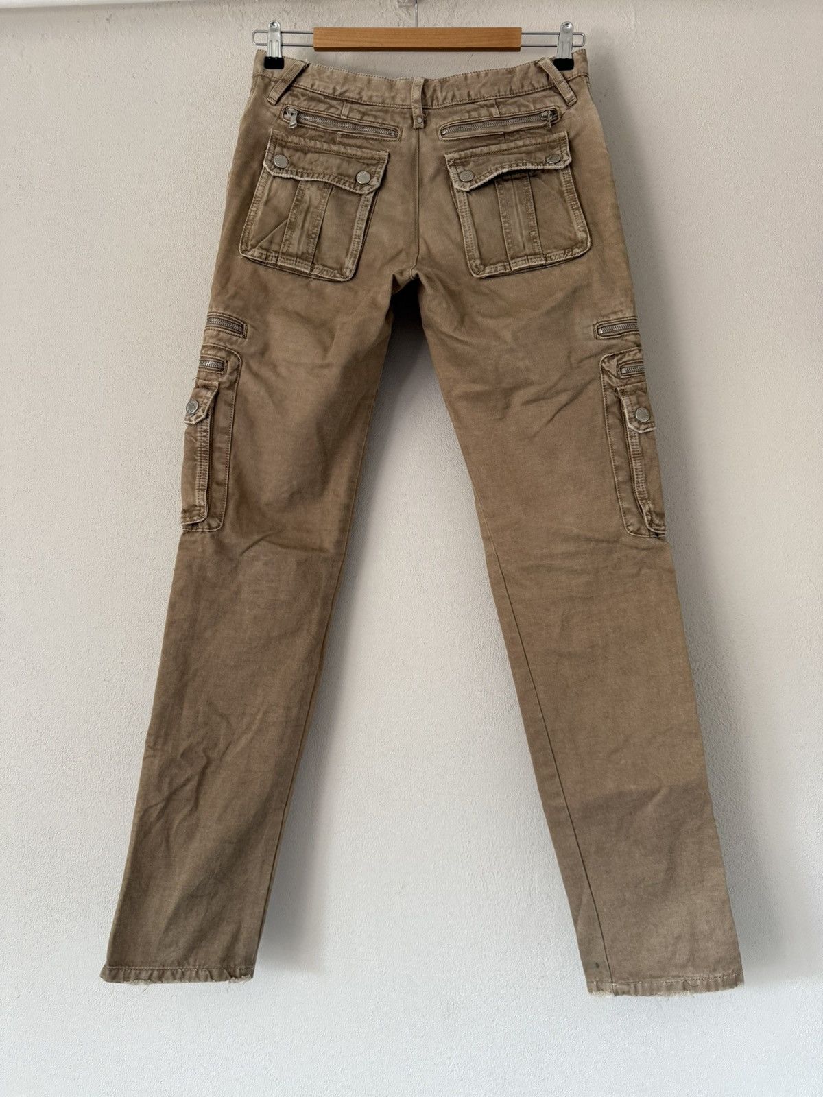 Dolce & Gabbana D&G Multi-Pocket Distressed Beige Cargo Pants Size US 30 / EU 46 - 2 Thumbnail