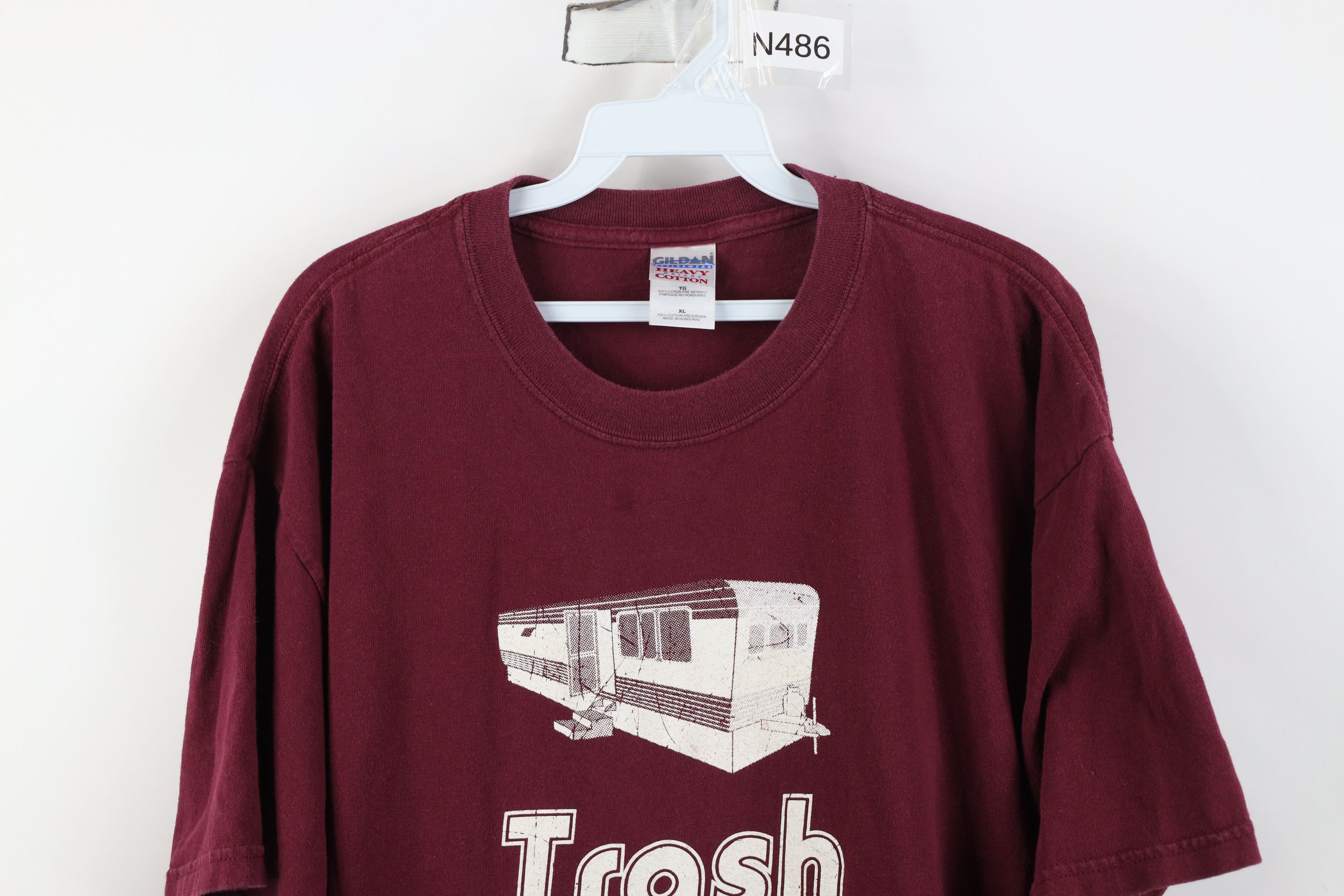 Vintage Vintage 90s Y2K Streetwear Skateboarding T-Shirt Maroon Size US XL / EU 56 / 4 - 2 Thumbnail