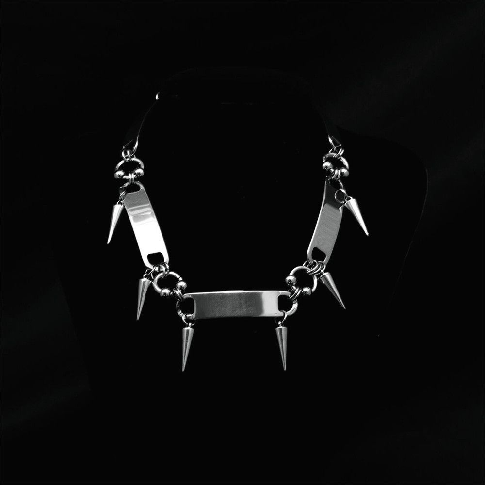 Jewelry Titanium Steel Rivet Choker Size ONE SIZE - 4 Thumbnail