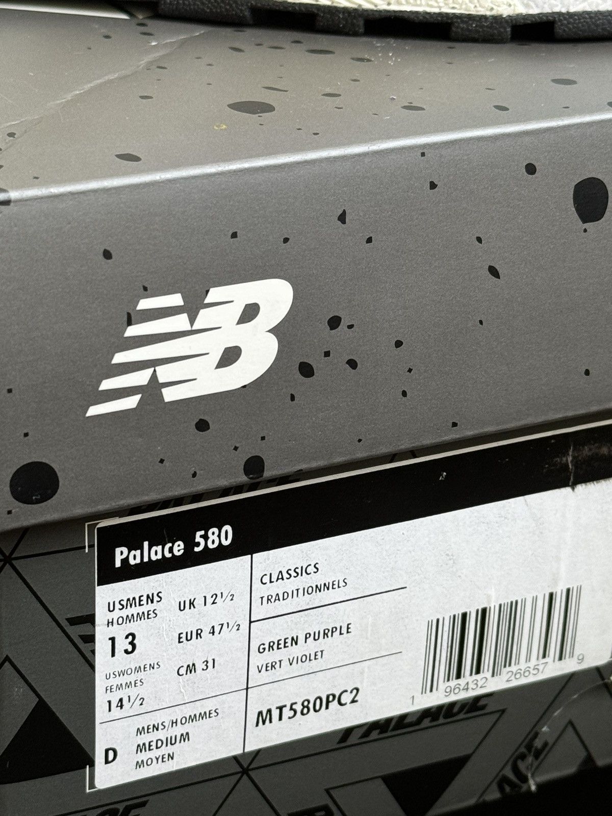 New Balance × Palace New Balance x Palace 580 (MT580PC) Green/Purple - Size 13 Size US 13 / EU 46 - 6 Thumbnail
