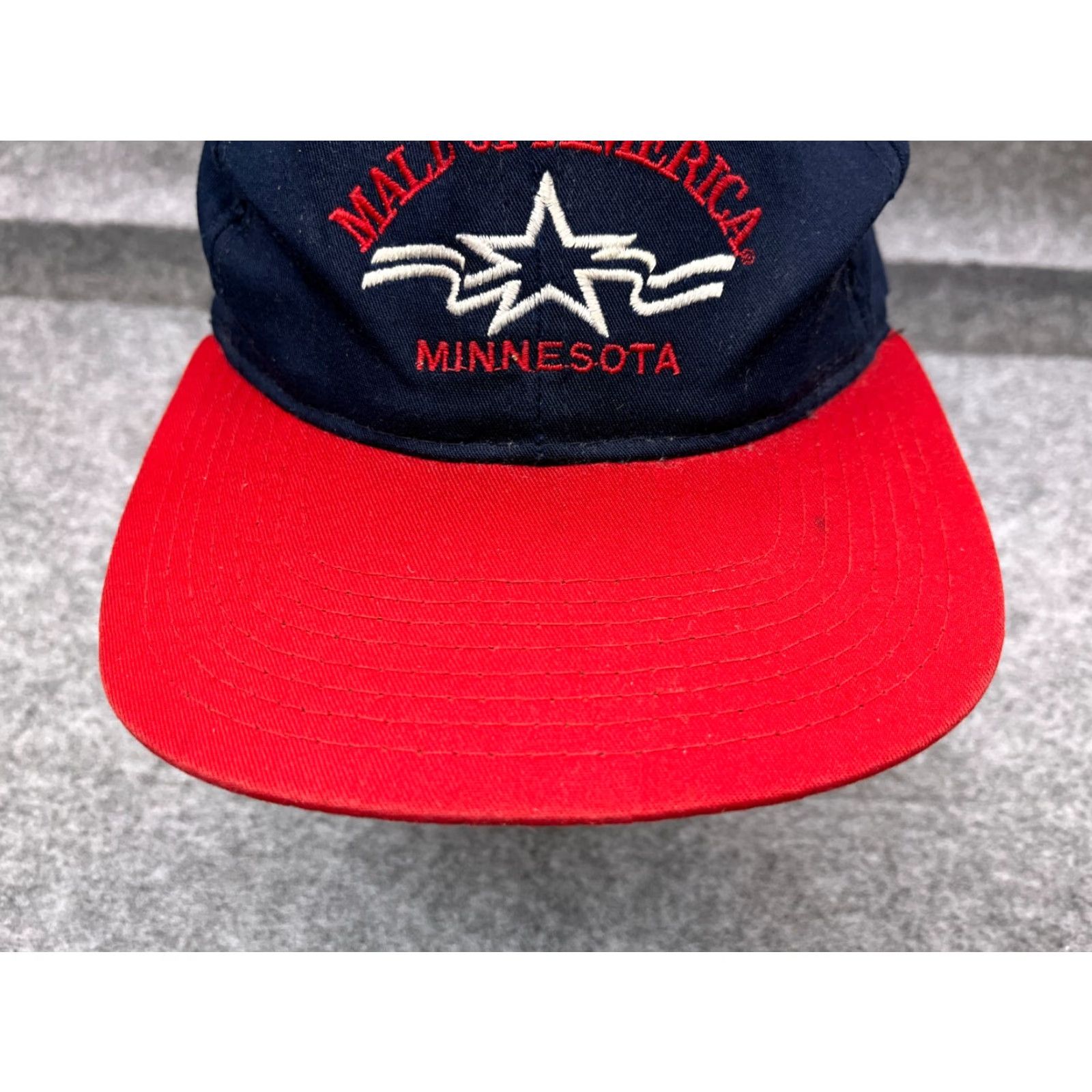 Vintage **Minnesota Blue Red Cotton Poly Snapback Hat** User: **Blue Minnesota Cotton Poly Snapback Hat** Size ONE SIZE - 3 Thumbnail