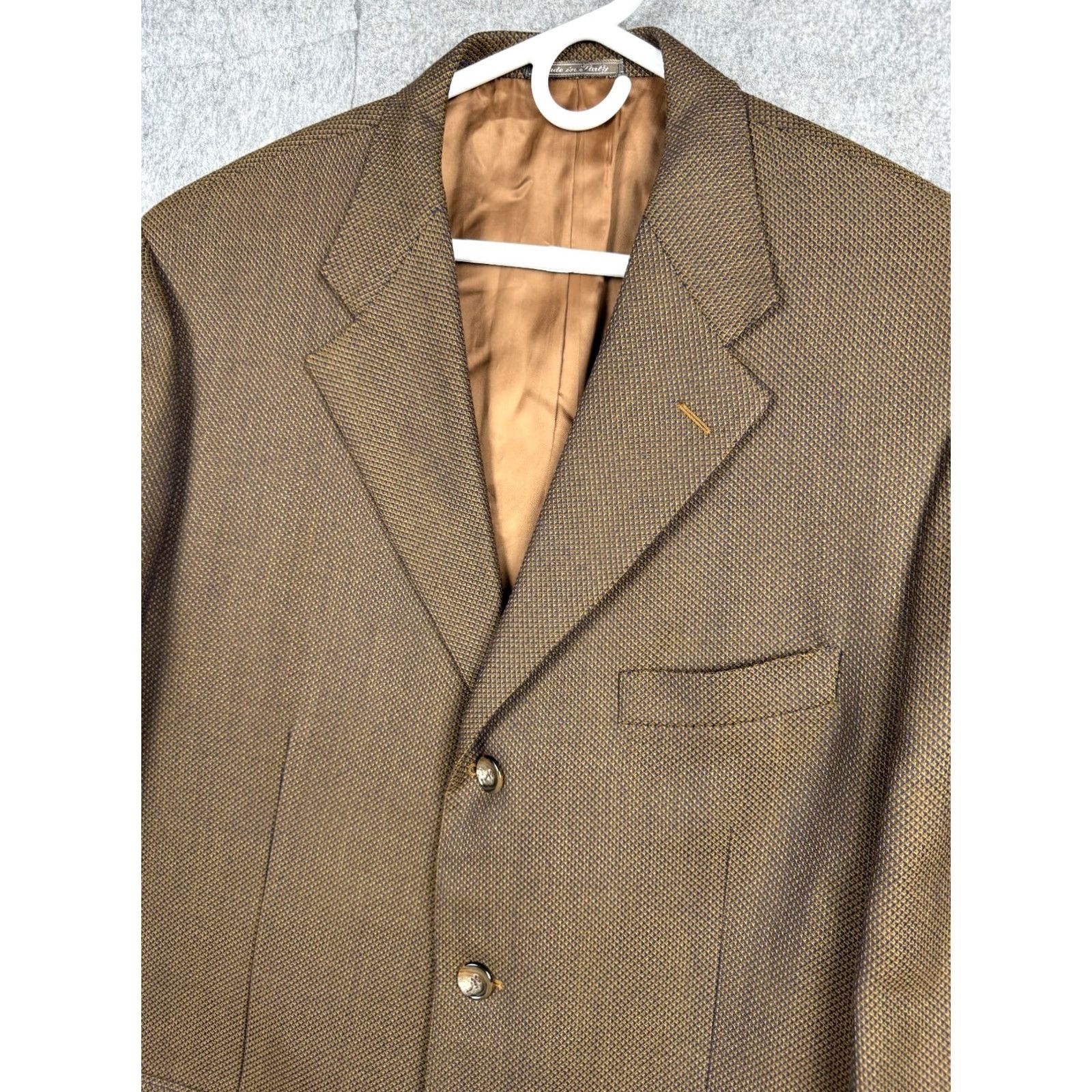 Corneliani Corneliani Wool Blazer Jacket Men 46 Brown 3-Button Pockets Blazer XL US 56 Multicolor - Mens Size 46R - 3 Thumbnail