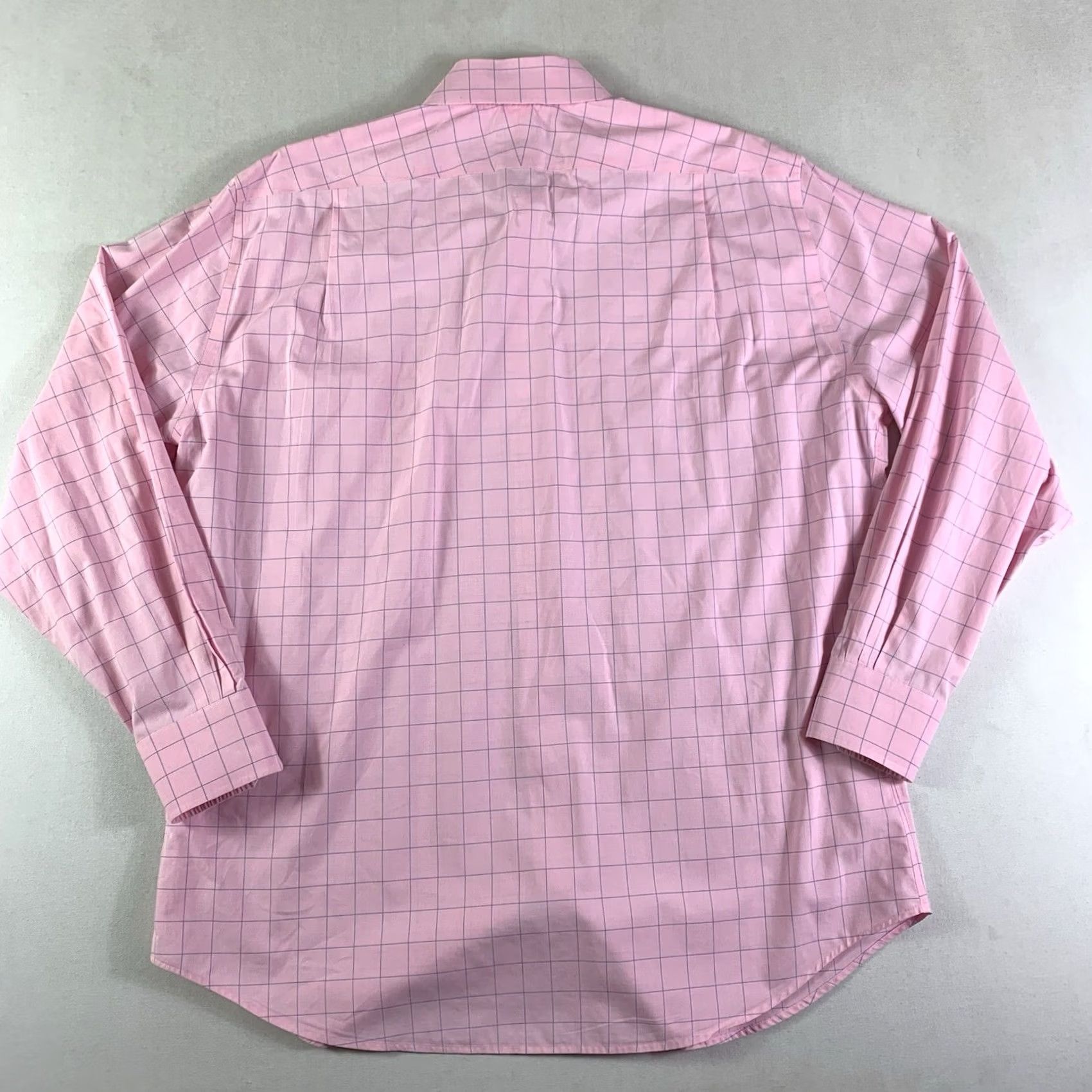 Peter Millar Peter Millar Button Up Shirt Mens 17 Long Pink White Windowpane Nanoluxe Nanoluxe Button-Up Shirt Regular Size 17 Pink Windowpane Mens Constants Size US XL / EU 56 / 4 - 8 Thumbnail