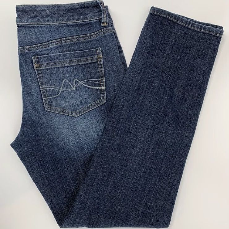 Denime VINTAGE NY & C Womens Jeans Slim Straight Blue Denim 6 Slim 30” Inseam 16” Waist Womens Size 28" / US 6 / IT 42 - 3 Thumbnail
