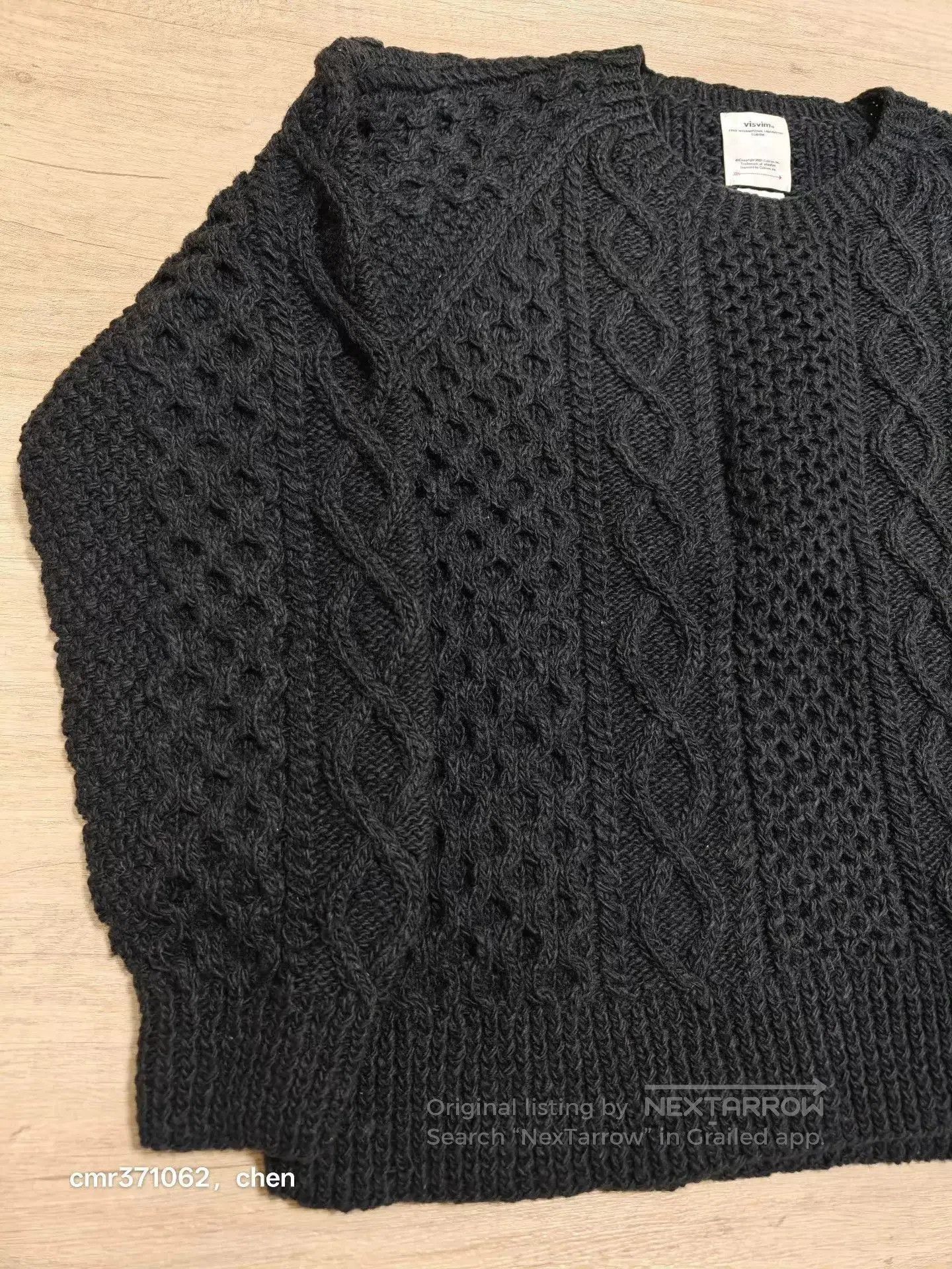 Visvim Black Cable Knit Sweater Size S. Size US S / EU 44-46 / 1 - 2 Thumbnail