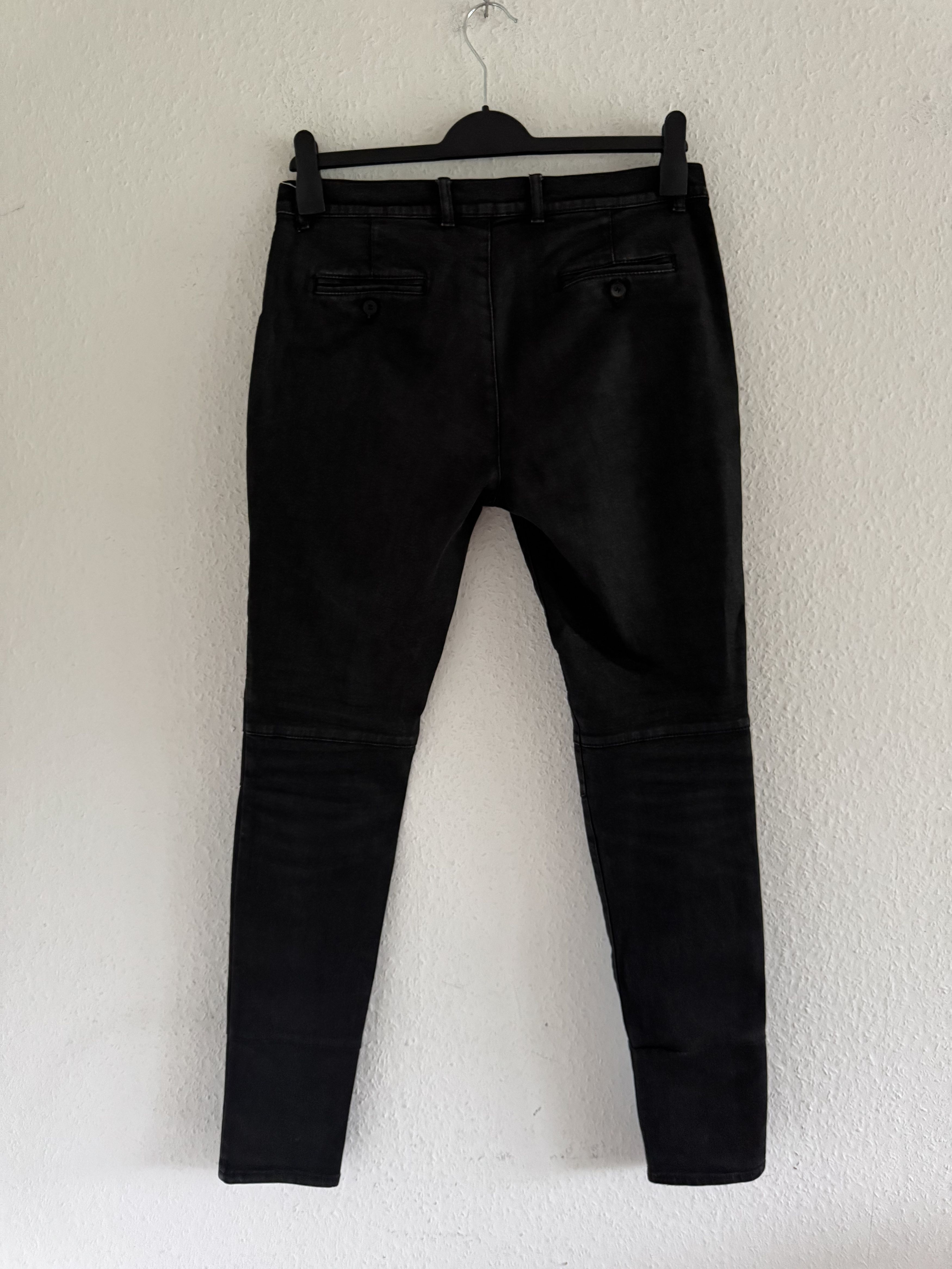 Balmain Waxed Biker Denim Jeans Size US 31 - 9 Thumbnail