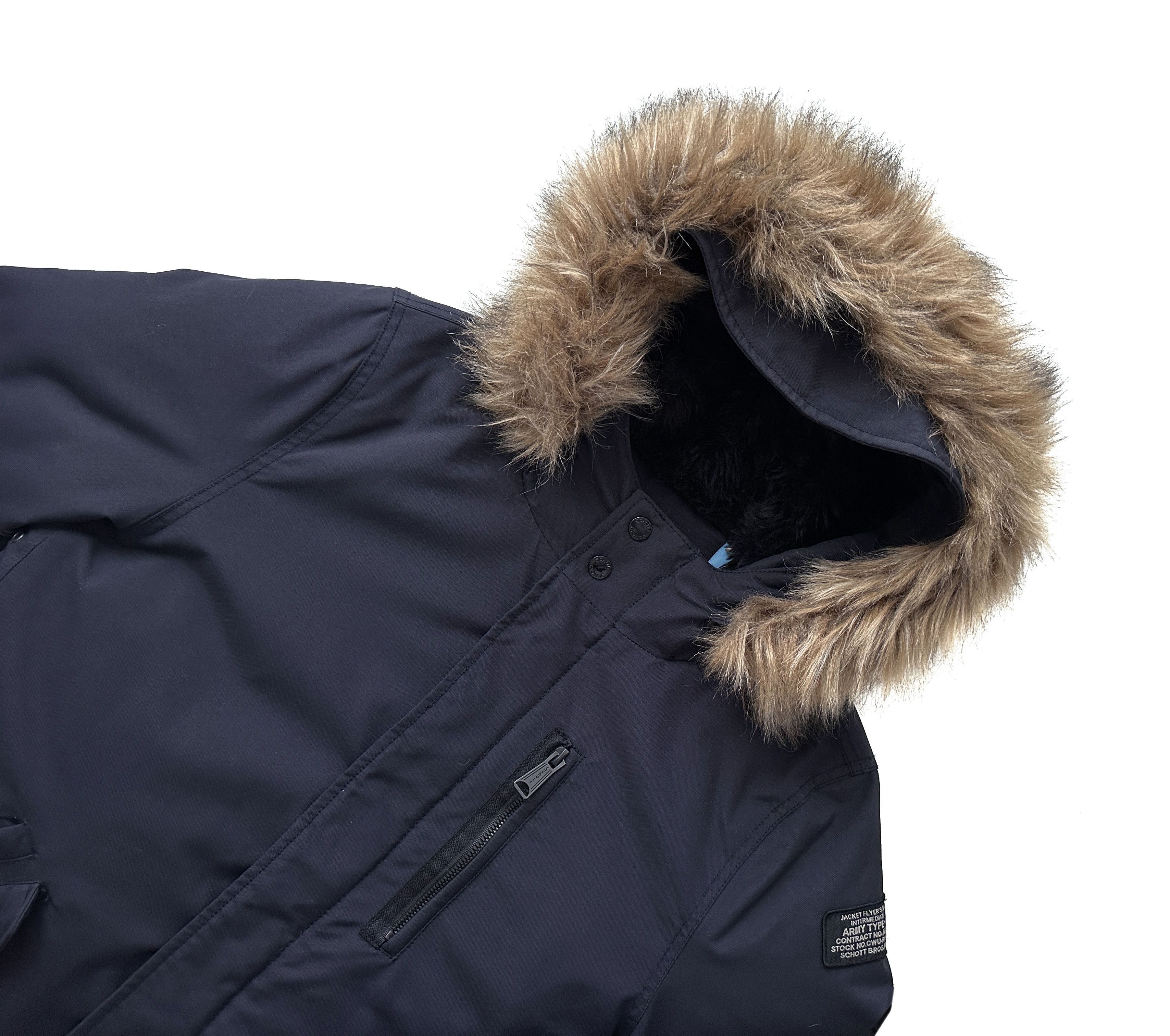 Schott Schott Flyer's Man Intermediate navy puffa parka jacket Size US S / EU 44-46 / 1 - 4 Thumbnail
