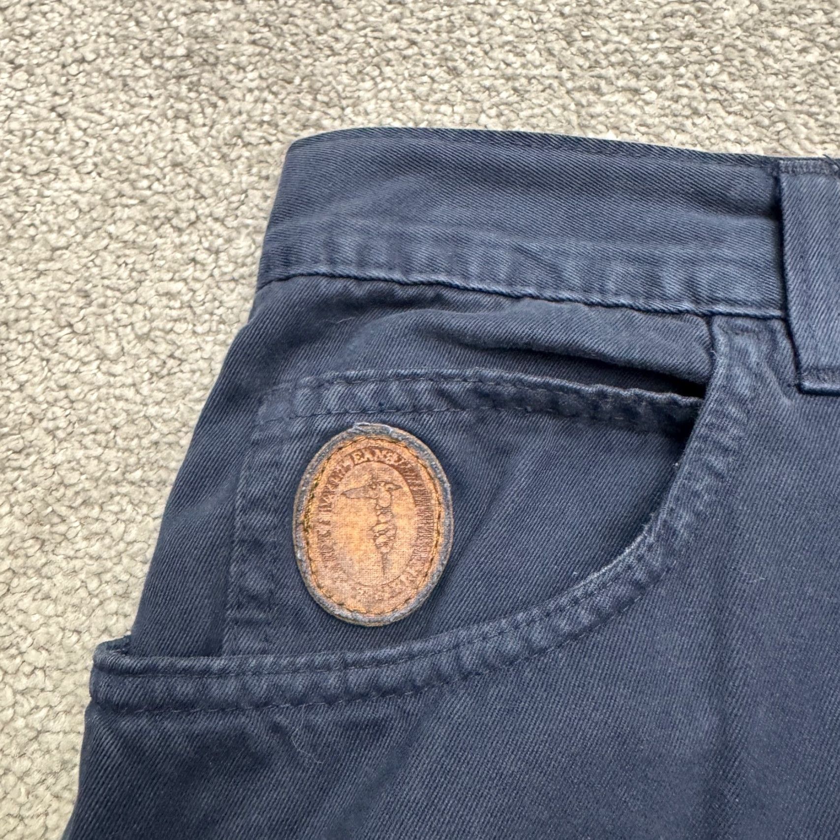 Trussardi Trussardi Jeans Cotton Chino Pants Mens 38x31 Navy Blue Straight Leg Flat Front Size US 38 / EU 54 - 3 Thumbnail