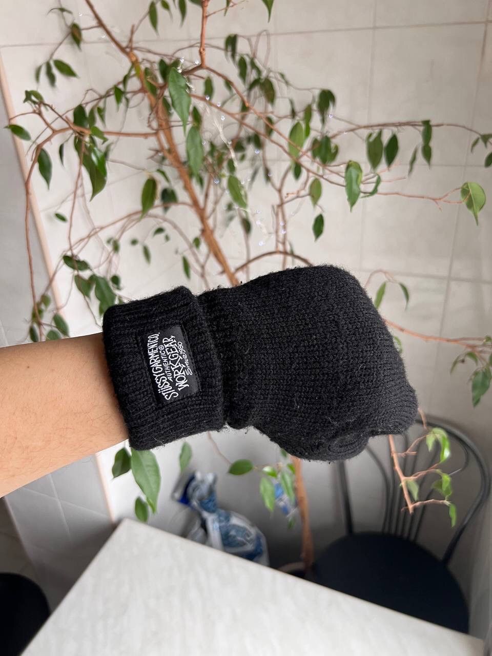Stussy Stussy Vintage 1990s Black Work Gloves Y2K Skateboarding Size ONE SIZE - 11 Thumbnail