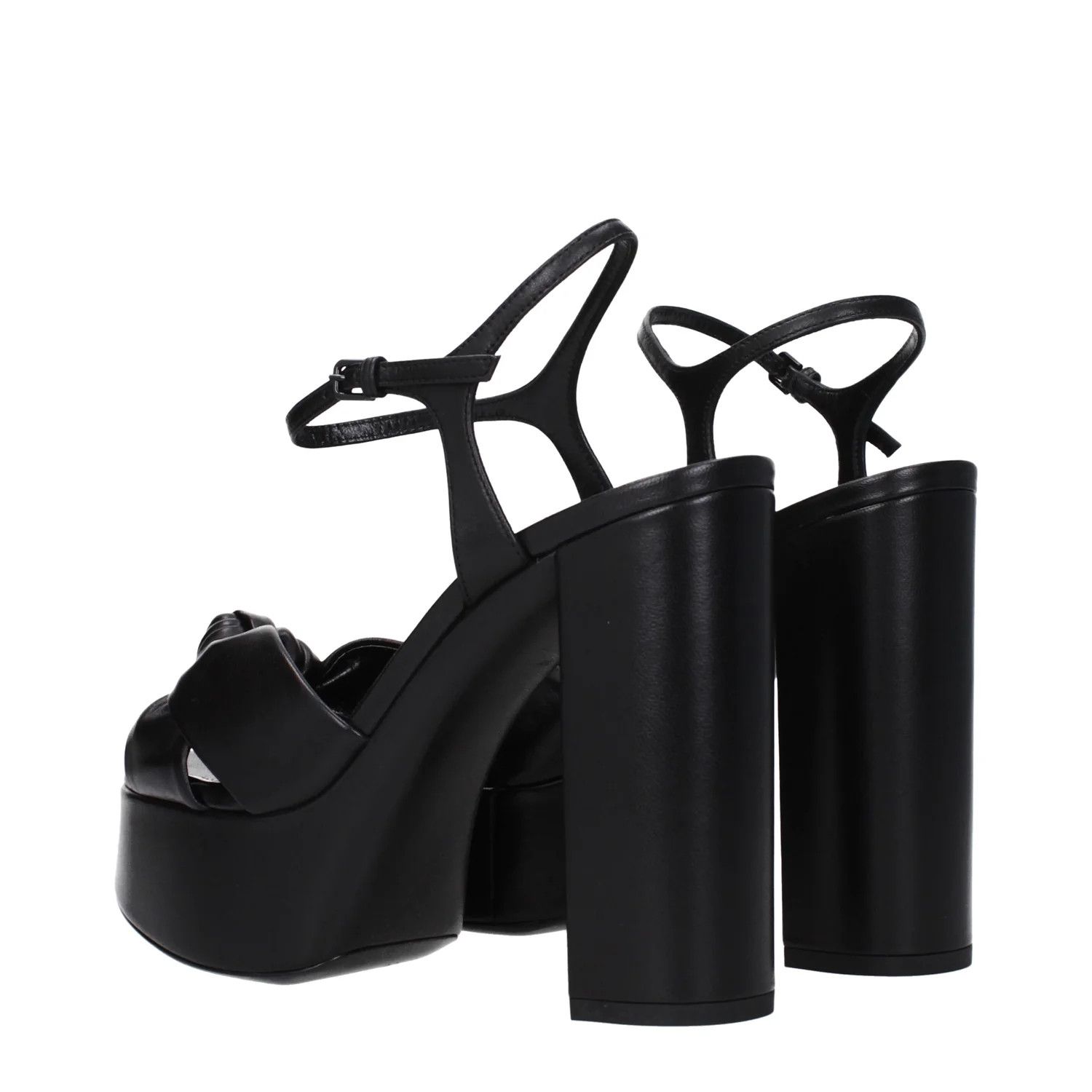 Saint Laurent Paris ob1o1e1124 Leather Sandals in Black Size US 8.5 / IT 38.5 - 4 Thumbnail