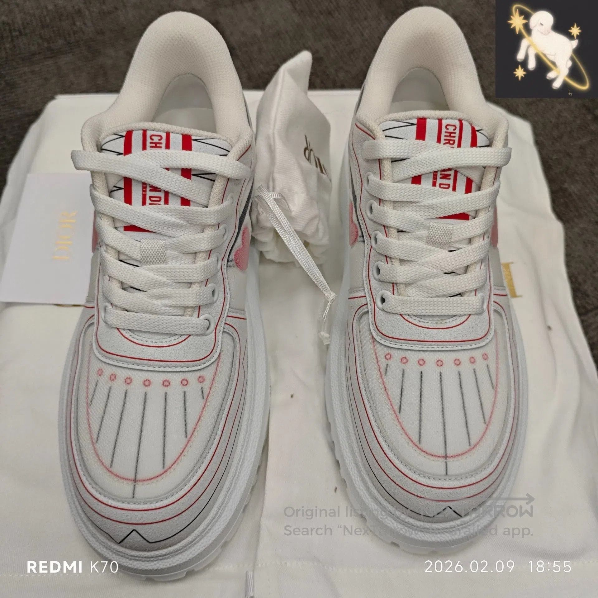 Dior Dior Valentine's Day limited edition white shell board sho Size US 5.5 / IT 35.5 - 1 Thumbnail