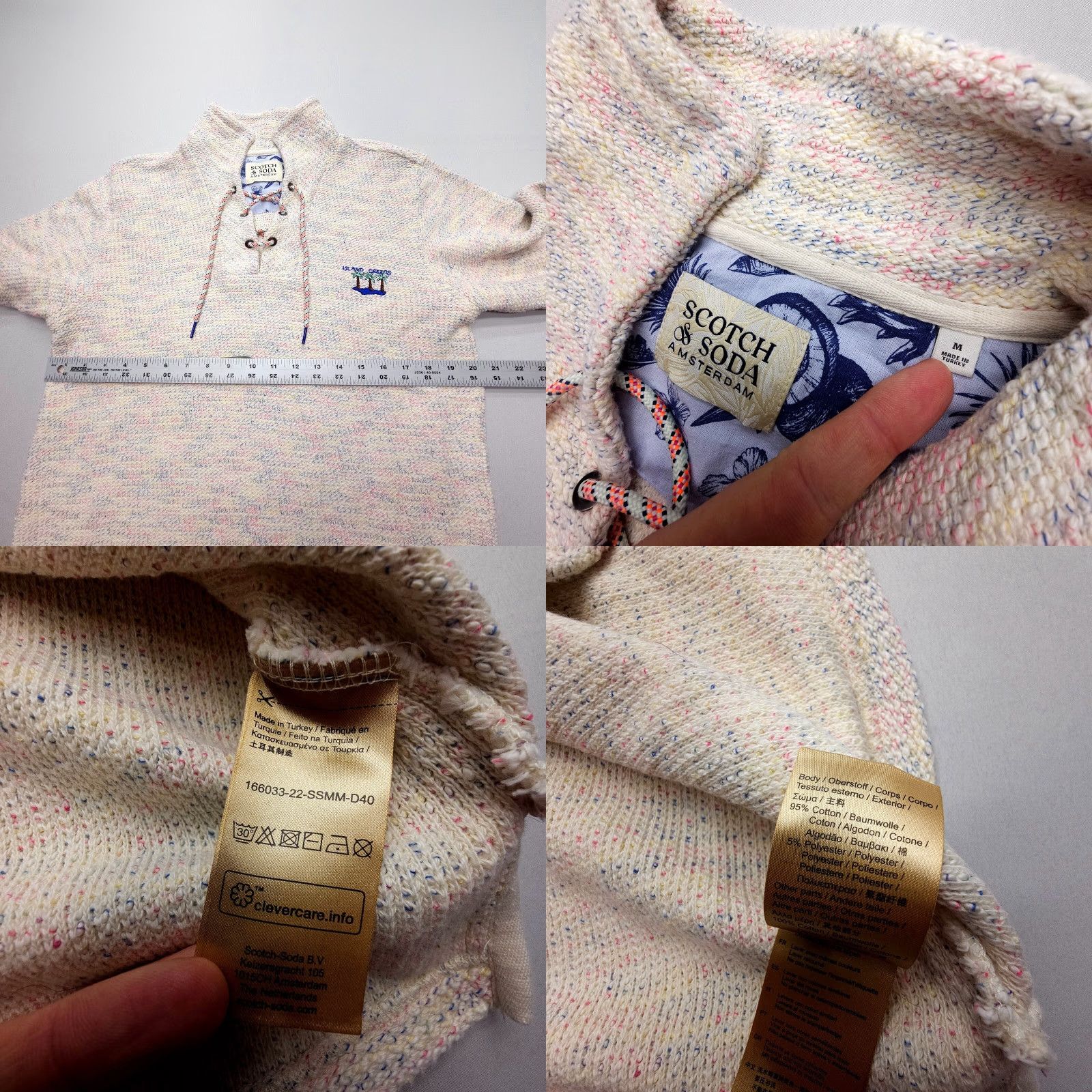 Scotch & Soda Scotch & Soda Multicolor Geometric Sweater Womens Medium Mock Neck Long Sleeve Tropical Pullover Size M / US 6-8 / IT 42-44 - 8 Thumbnail
