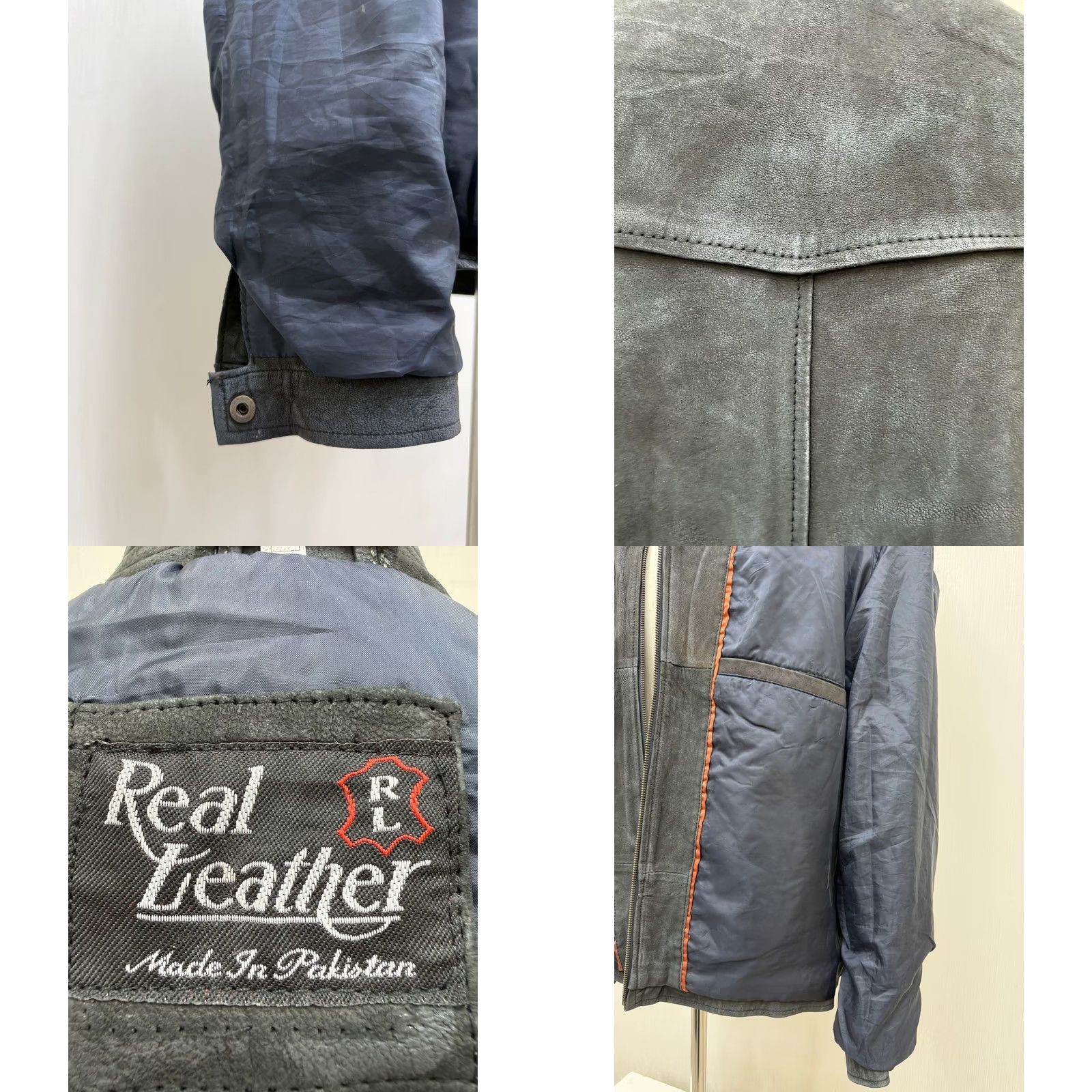 Vintage Men's Italian Sheepskin Leather Jacket Premium Soft Black Coat L Size US L / EU 52-54 / 3 - 11 Thumbnail