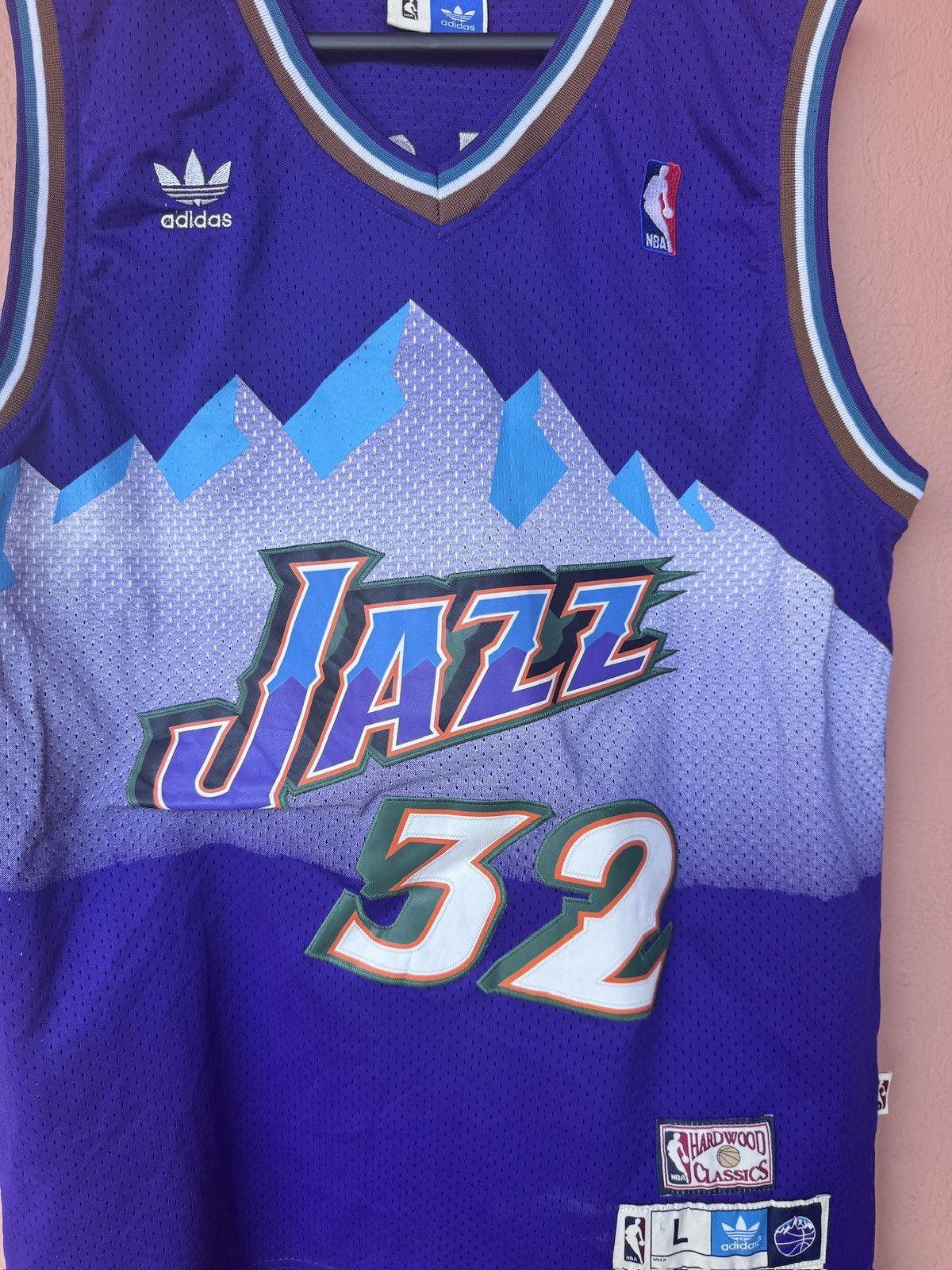 Adidas Maillot NBA Utah Jazz Karl Malone #32 Hardwood Classics Size US L / EU 52-54 / 3 - 2 Thumbnail