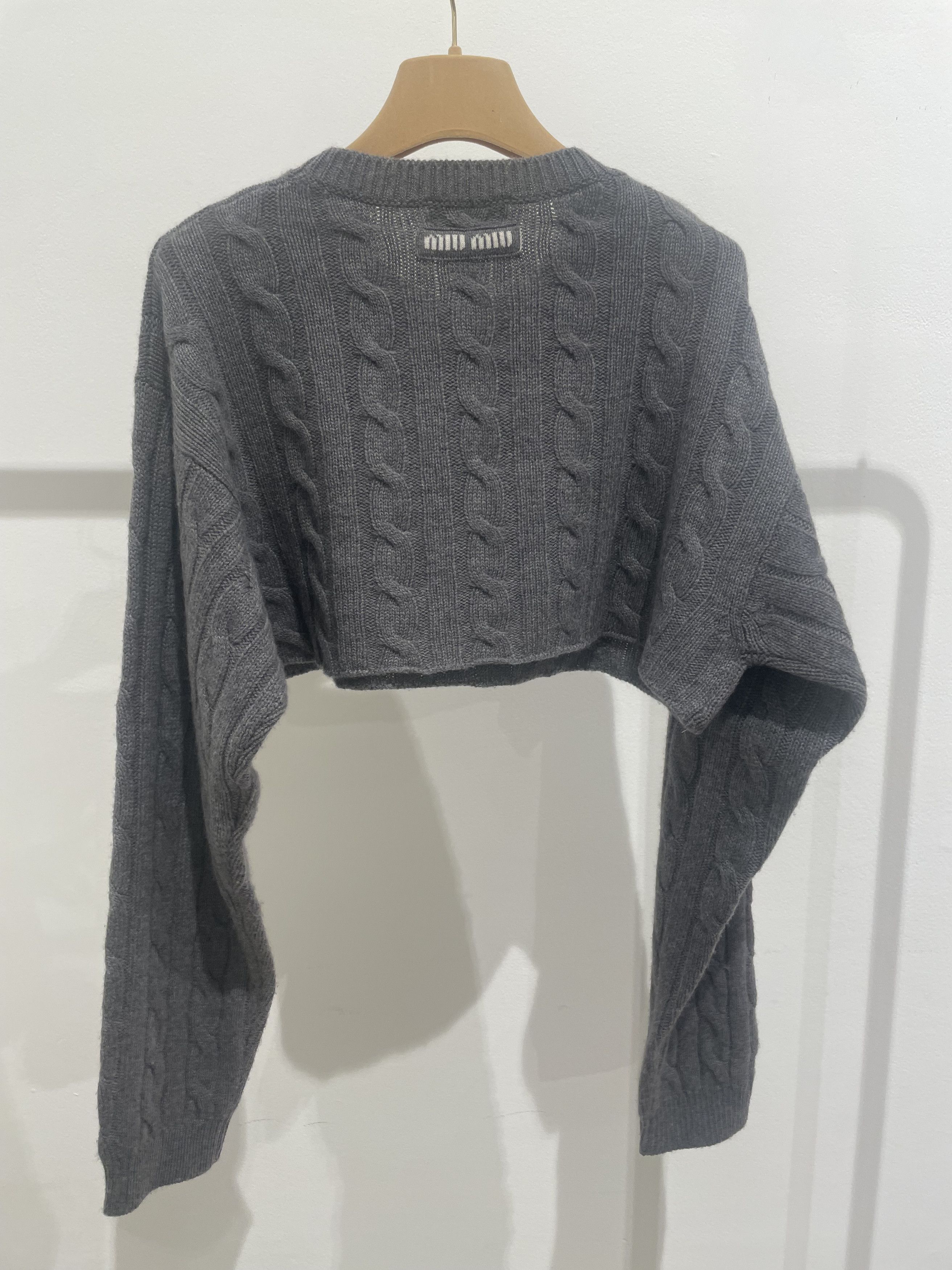 Miu Miu × Prada Iconic Cropped Runway Sweater Size US M / EU 48-50 / 2 - 9 Thumbnail