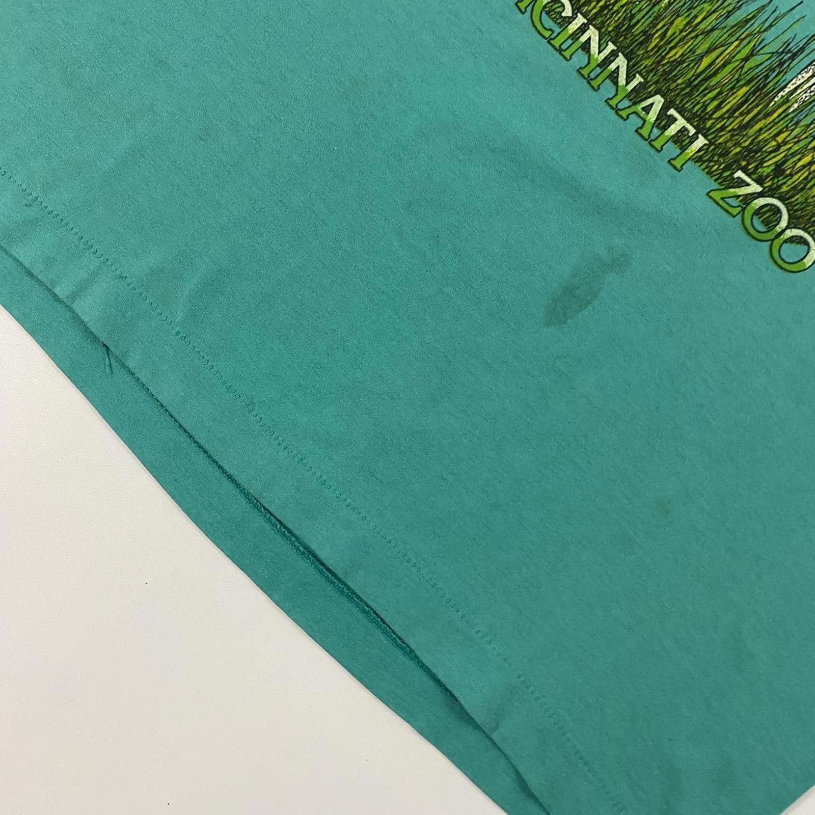 Vintage 90s Cincinnati Zoo green tee Size L #zoo Size US L / EU 52-54 / 3 - 5 Thumbnail