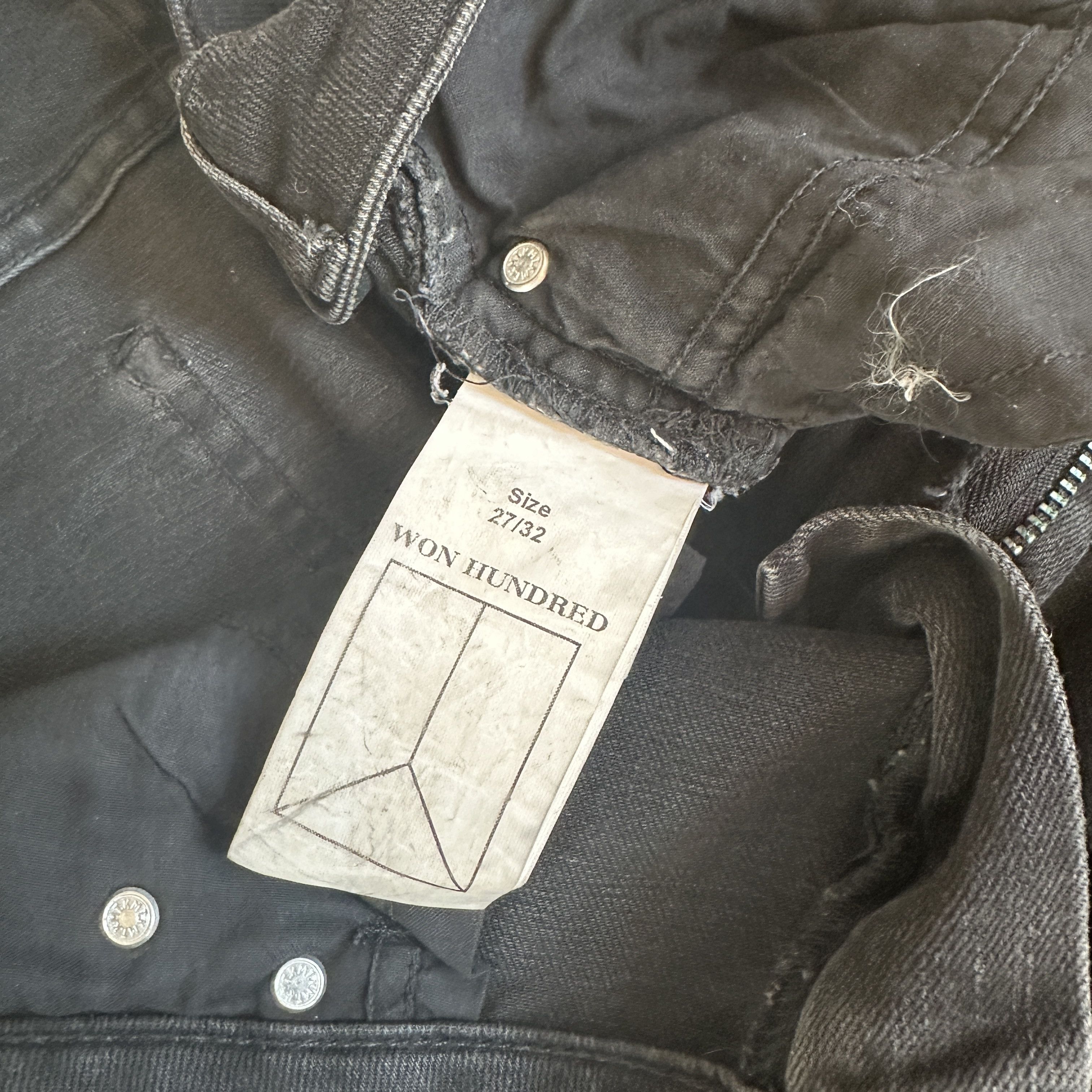 Won Hundred Won Hundred Skinny Mid-Rise Washed Black Jeans Size 27" / US 4 / IT 40 - 7 Thumbnail