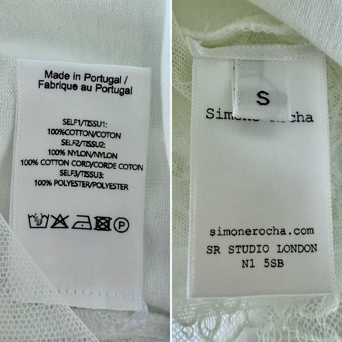 Simone Rocha SIMONE ROCHA Lace Panel Tee Jersey Top Size US S / EU 44-46 / 1 - 10 Thumbnail