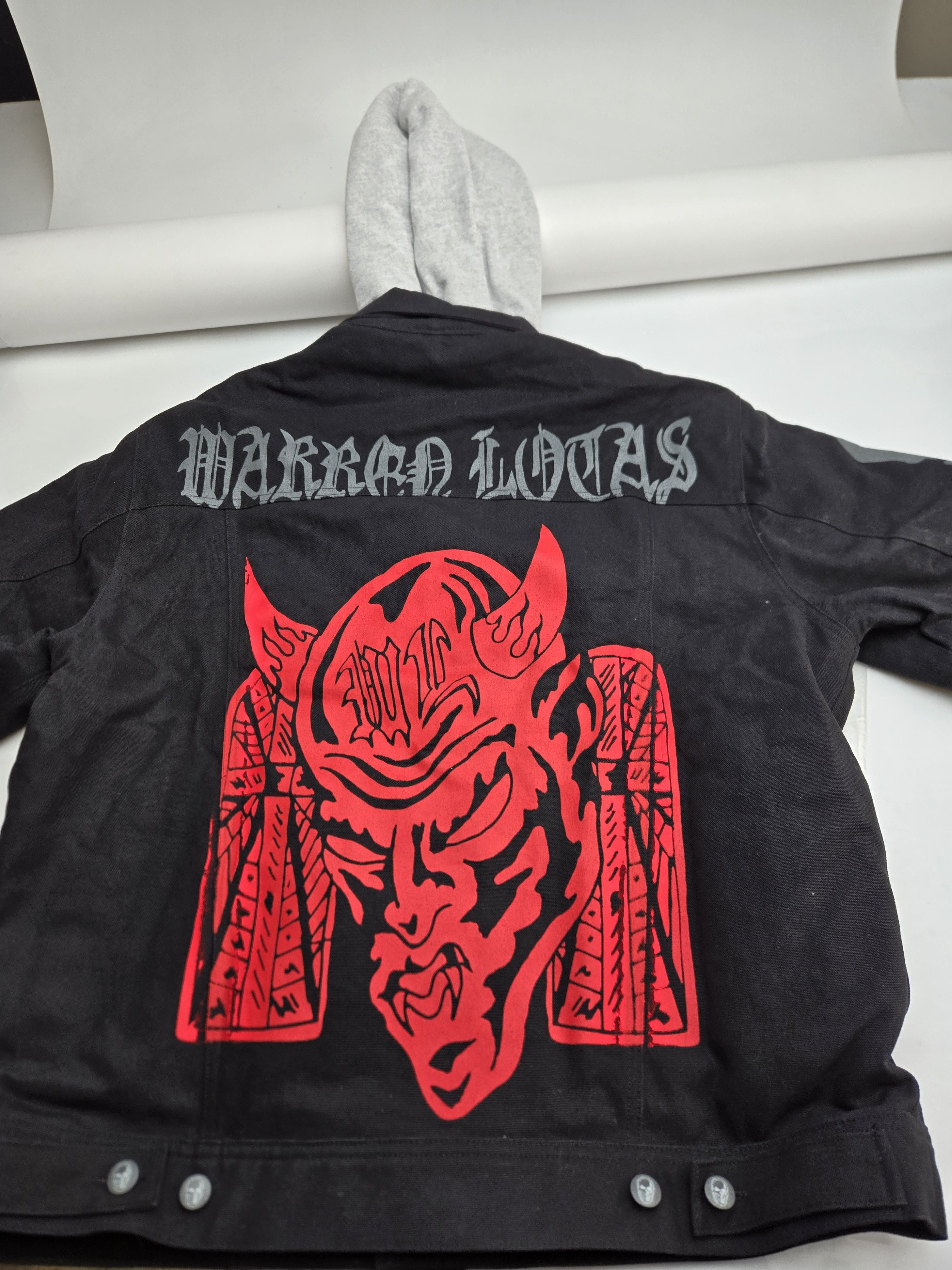 Warren Lotas Demon Hooded Denim Trucker Jacket Size US L / EU 52-54 / 3 - 3 Thumbnail