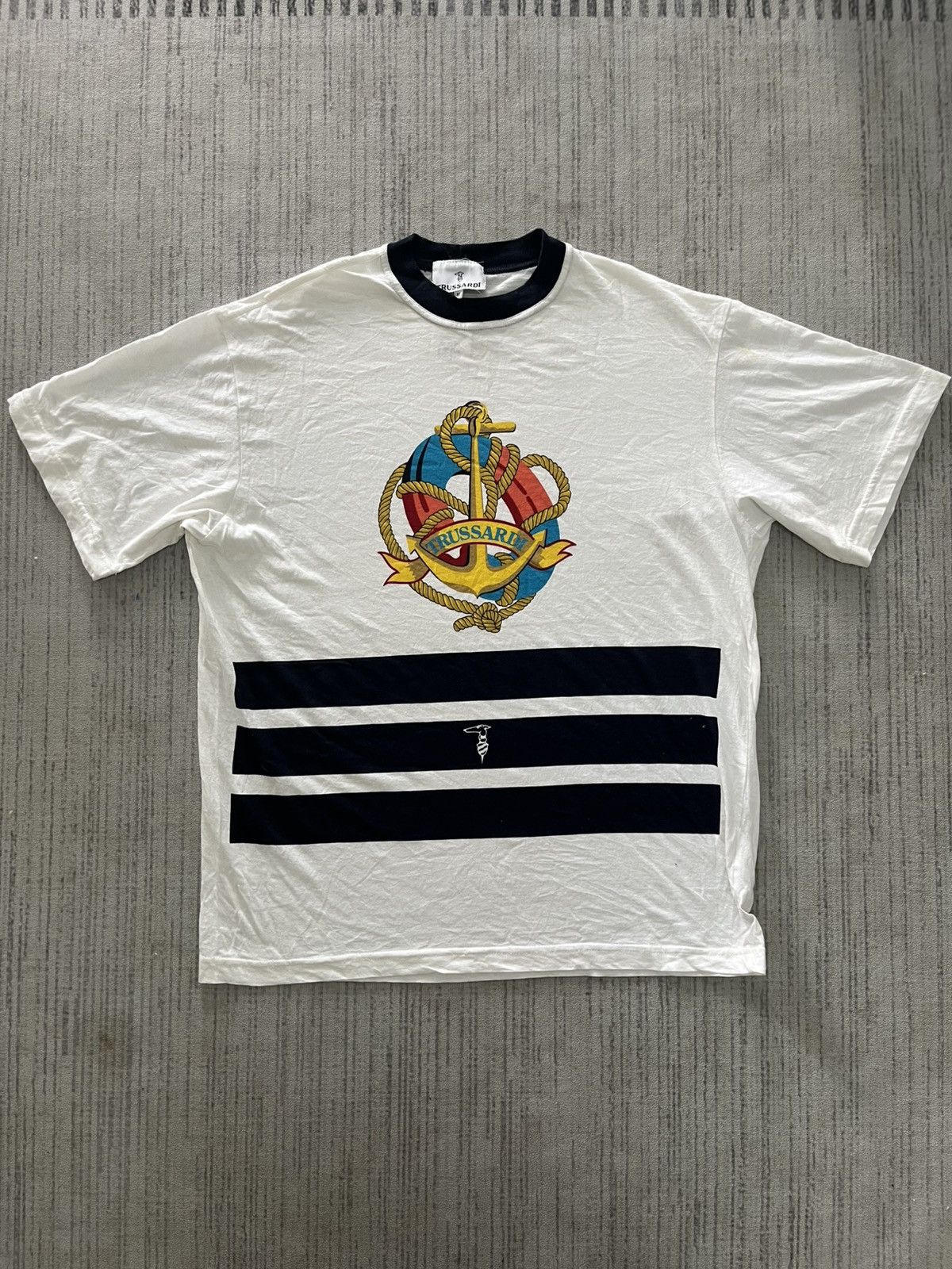 Trussardi Vintage 80s made in italy trussardi tshirt Size US M / EU 48-50 / 2 - 1 Thumbnail