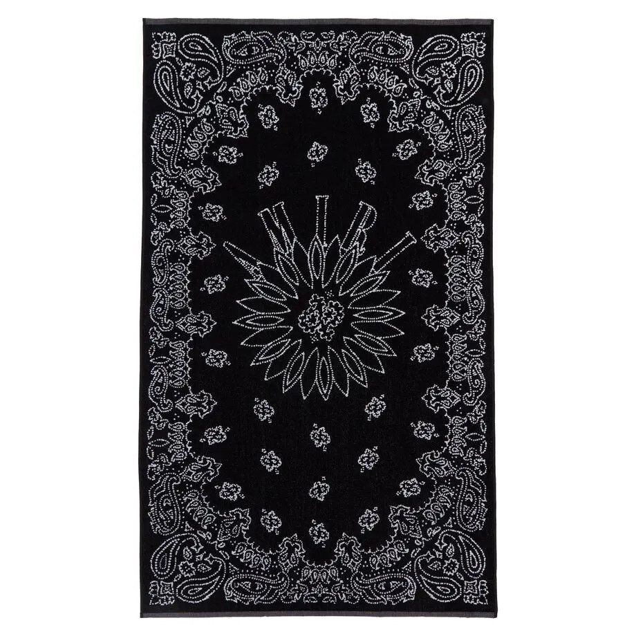 Amiri o1rshd1 Size: OS / Q:3 / bandana cotton towel in Black/White Size ONE SIZE - 1 Thumbnail
