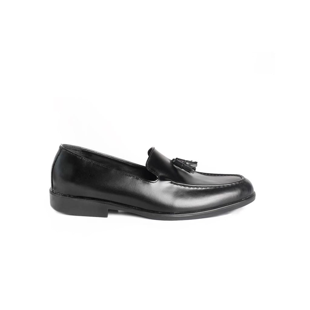 Designer Windsor Black Leather Loafer Size US 10 / EU 43 - 4 Thumbnail