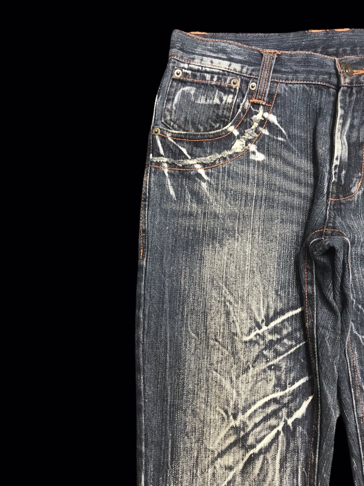 Japanese Brand 💥SICK💥CLONEDEVGRU Rare Thunder Fades Jeans F237 Size US 31 - 5 Thumbnail
